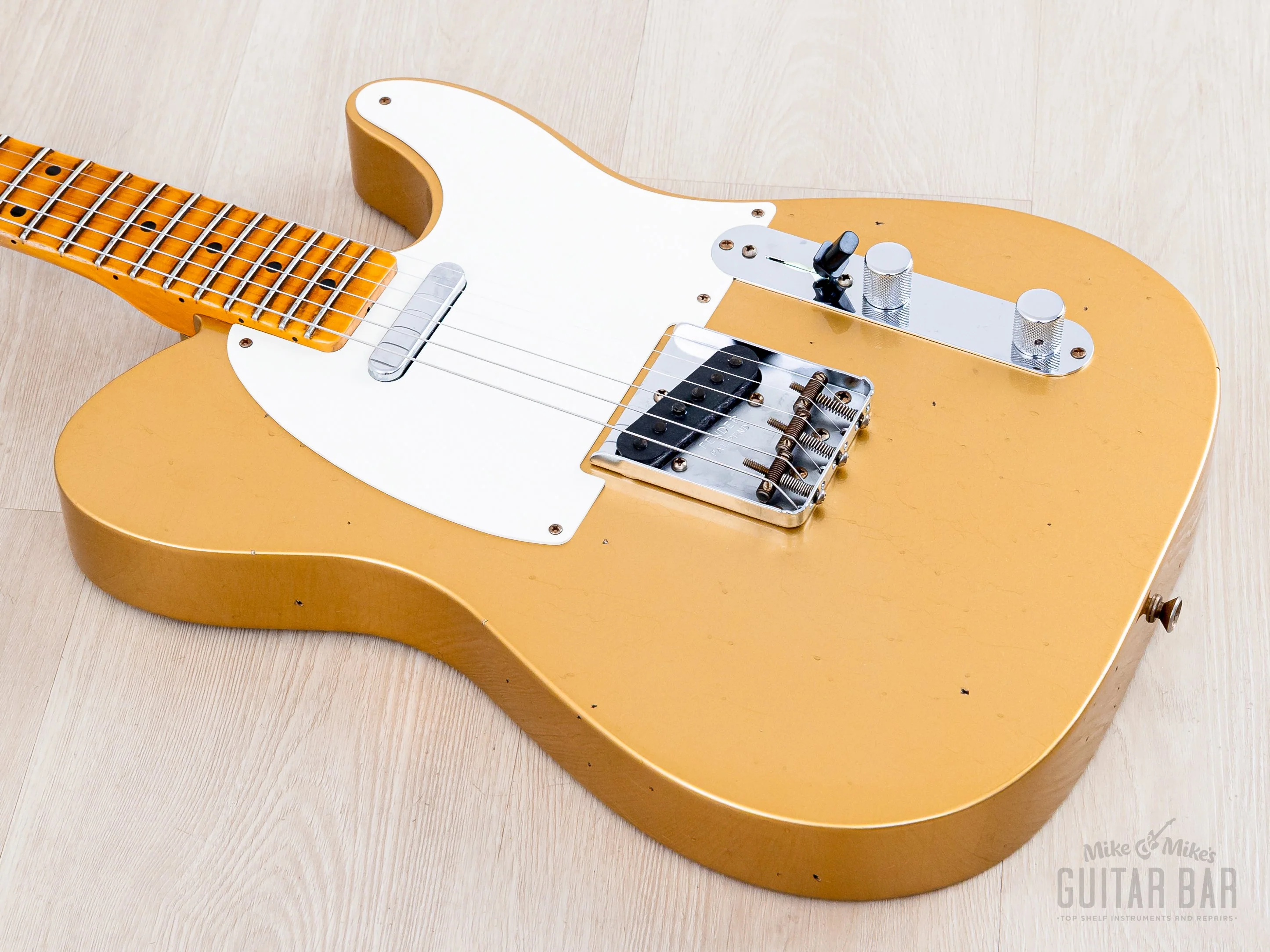 2023 Fender Custom Shop B2 1958 Telecaster Journeyman Relic Aged HLE Gold w/ Case & CoA, Lightweight - Image 8