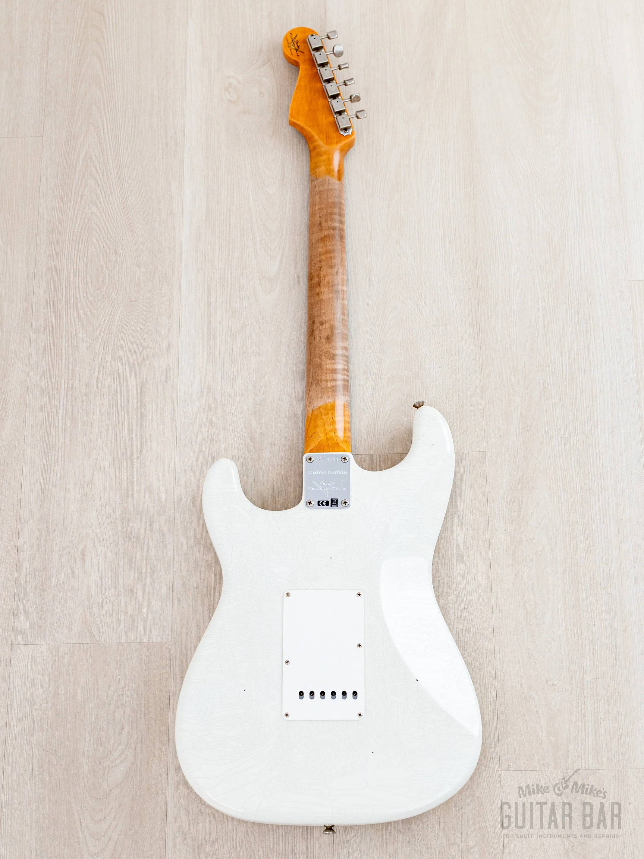 2023 Fender Custom Shop Limited Edition 1959 Special Stratocaster Journeyman Relic Olympic White w/ Case, CoA - Image 3