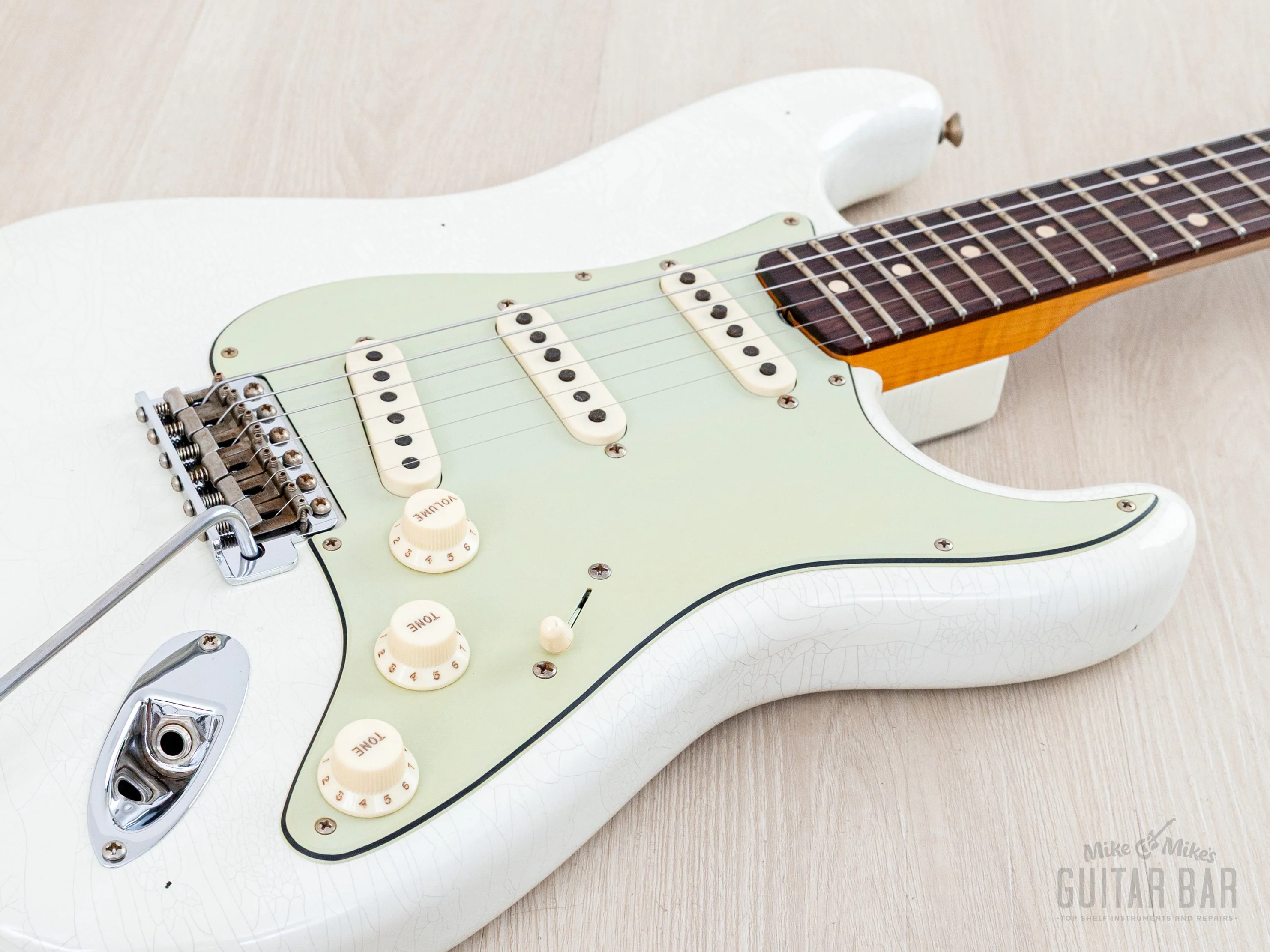 2023 Fender Custom Shop Limited Edition 1959 Special Stratocaster Journeyman Relic Olympic White w/ Case, CoA - Image 6