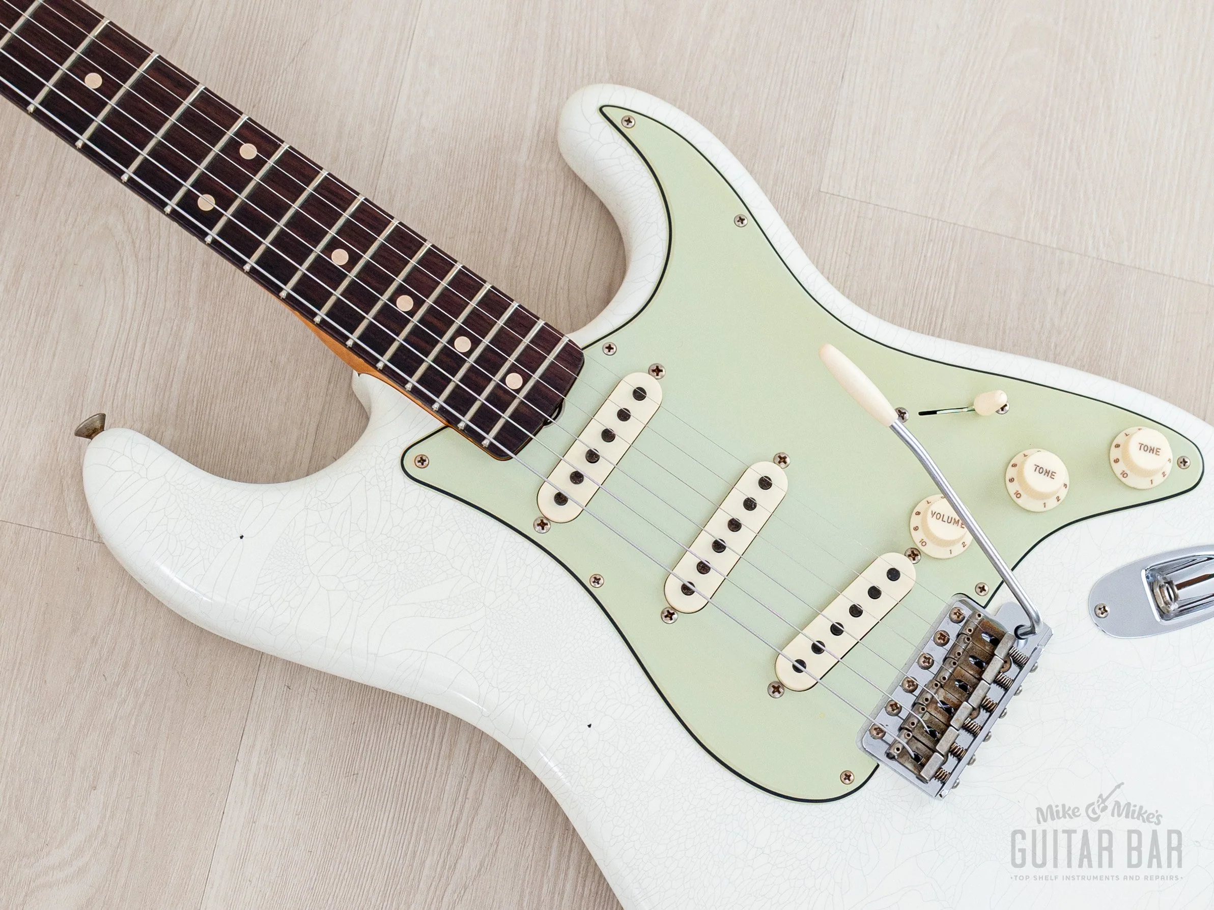 2023 Fender Custom Shop Limited Edition 1959 Special Stratocaster Journeyman Relic Olympic White w/ Case, CoA - Image 7
