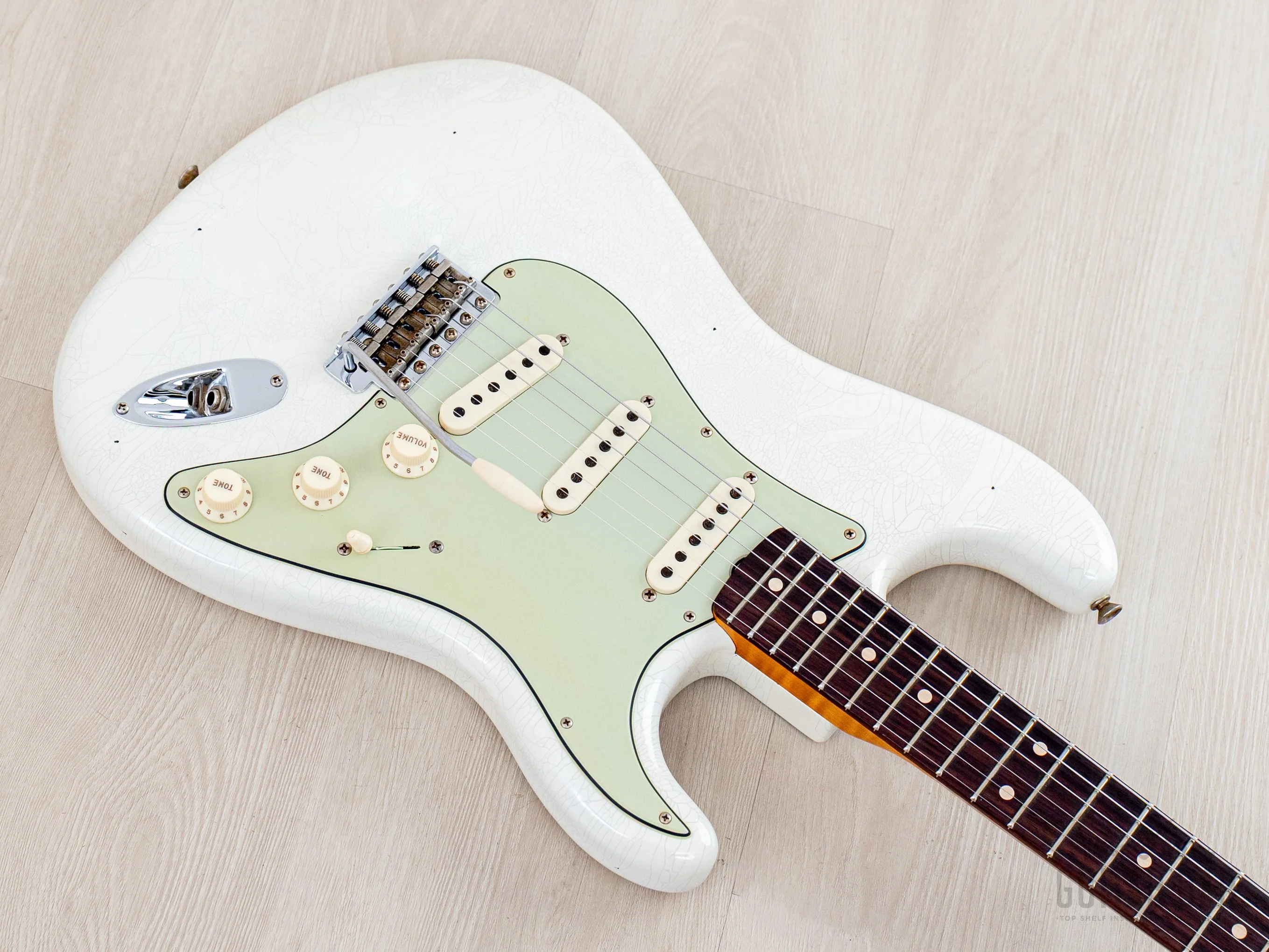 2023 Fender Custom Shop Limited Edition 1959 Special Stratocaster Journeyman Relic Olympic White w/ Case, CoA - Image 9