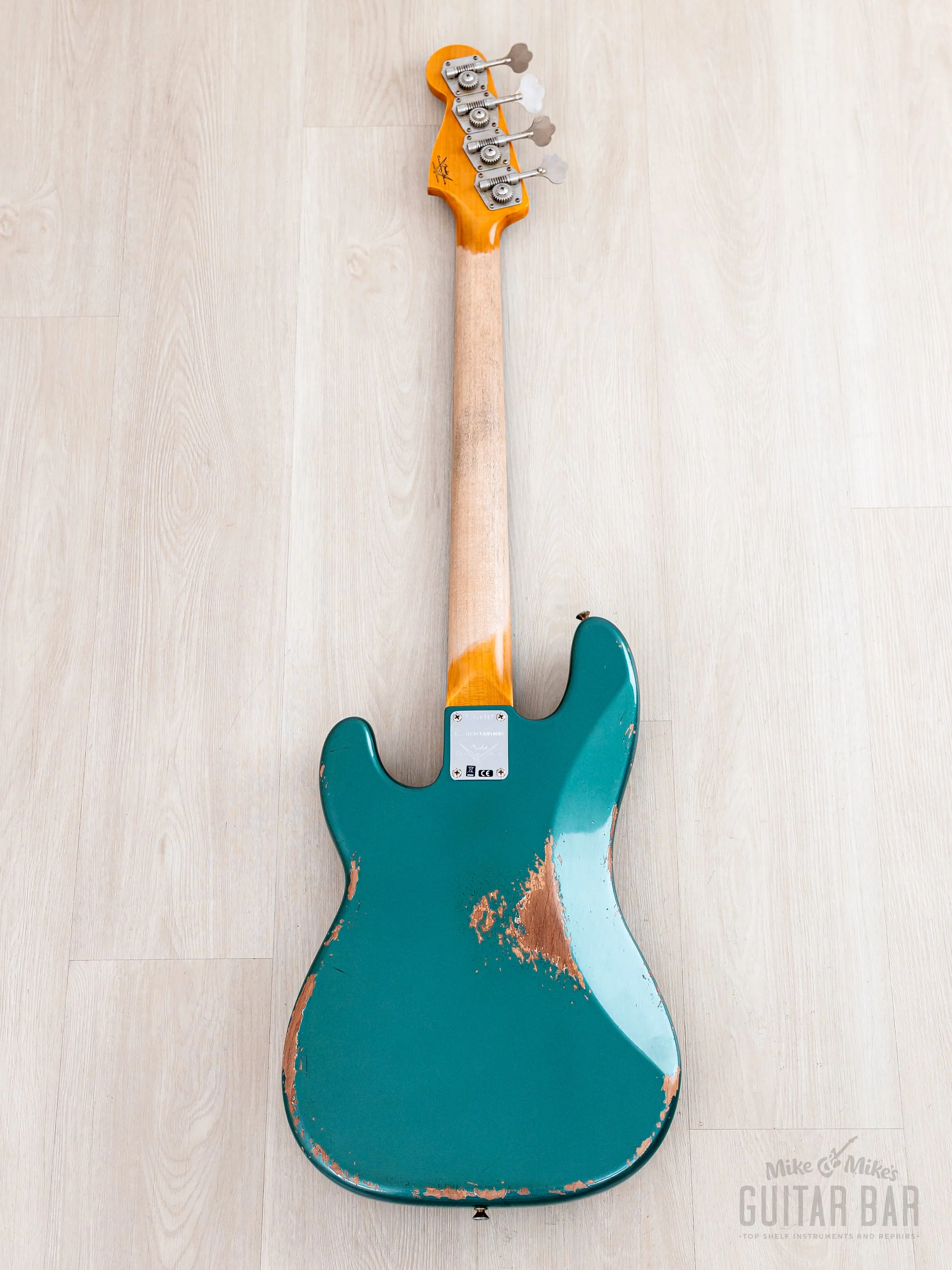 2023 Fender Custom Shop Limited Edition 1960 Precision Bass Heavy Relic Sherwood Green - Image 3