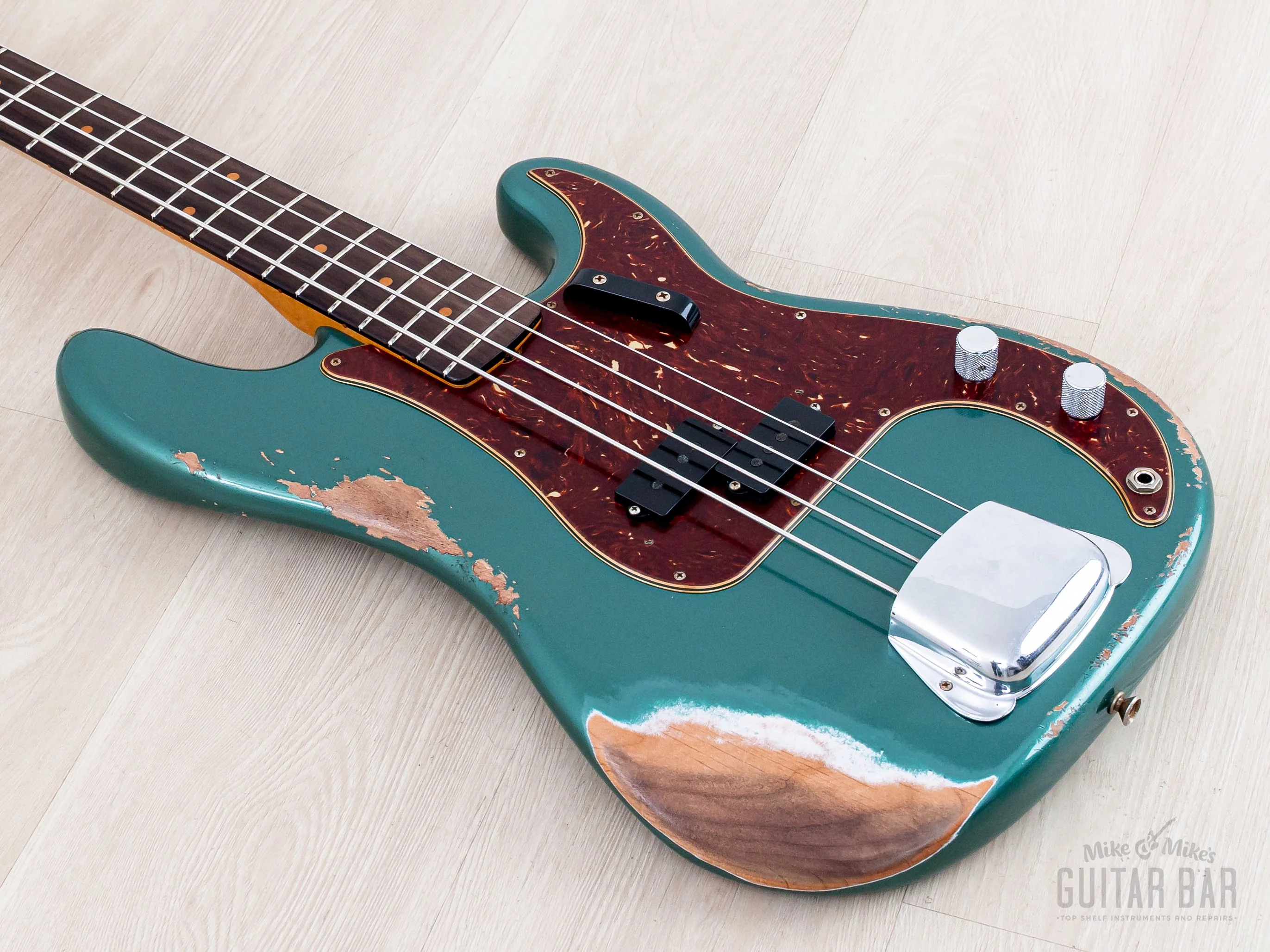 2023 Fender Custom Shop Limited Edition 1960 Precision Bass Heavy Relic Sherwood Green - Image 9