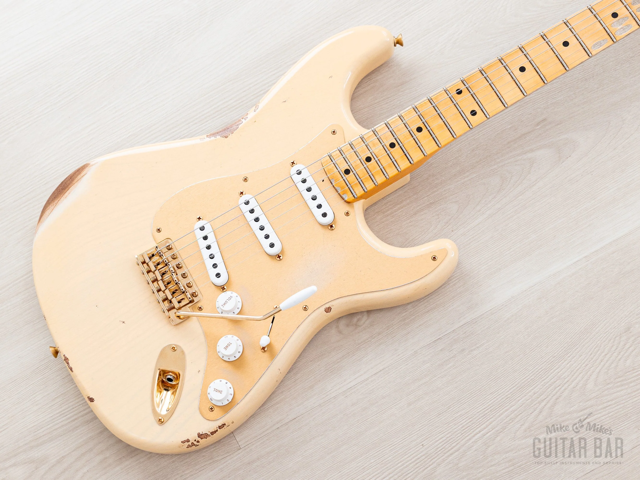 2023 Fender Custom Shop Limited Edition ‘55 Bone Tone Stratocaster Relic Aged Honey Blonde, Mary Kaye w/ Case, CoA