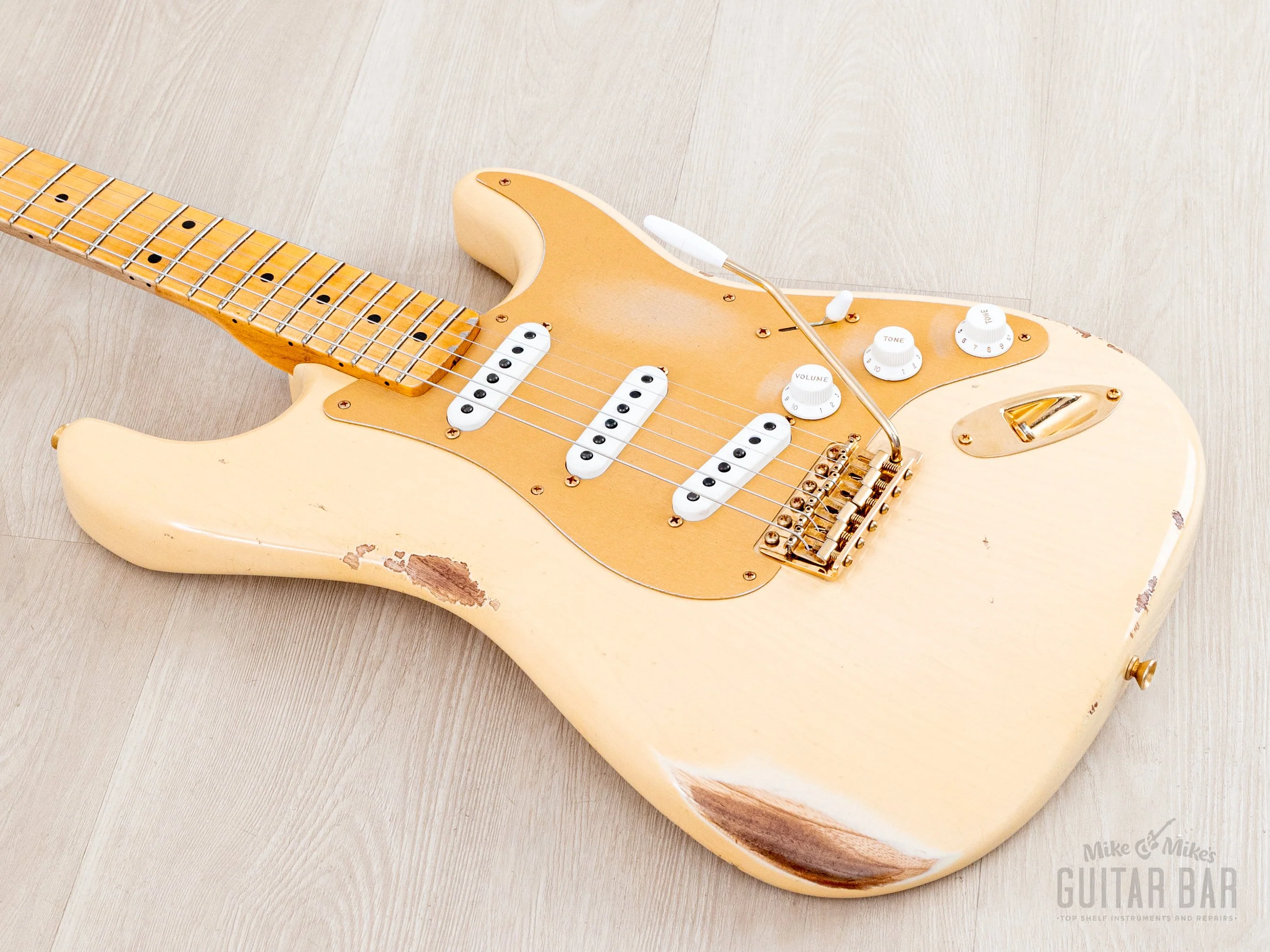 2023 Fender Custom Shop Limited Edition ‘55 Bone Tone Stratocaster Relic Aged Honey Blonde, Mary Kaye w/ Case, CoA - Image 10