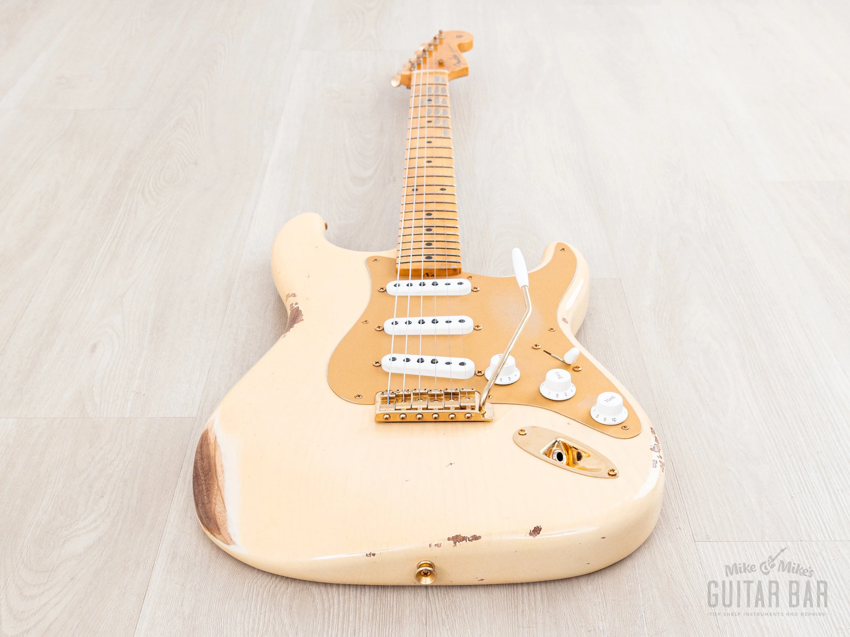 2023 Fender Custom Shop Limited Edition ‘55 Bone Tone Stratocaster Relic Aged Honey Blonde, Mary Kaye w/ Case, CoA - Image 11