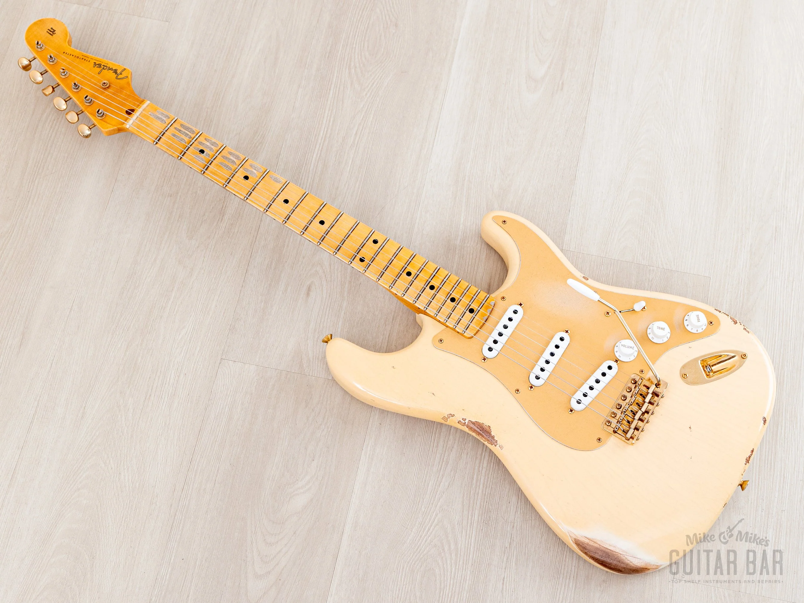 2023 Fender Custom Shop Limited Edition ‘55 Bone Tone Stratocaster Relic Aged Honey Blonde, Mary Kaye w/ Case, CoA - Image 12