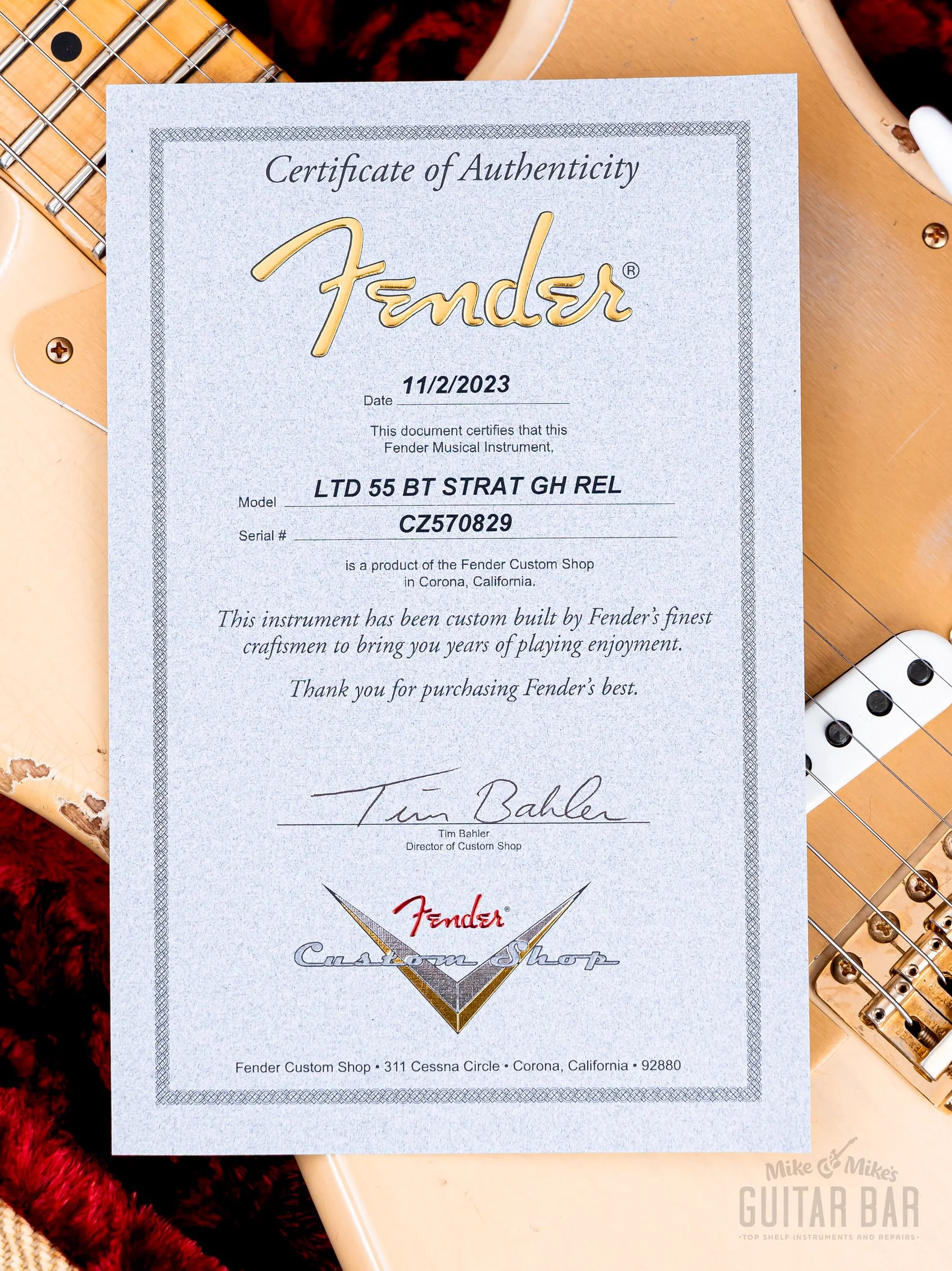 2023 Fender Custom Shop Limited Edition ‘55 Bone Tone Stratocaster Relic Aged Honey Blonde, Mary Kaye w/ Case, CoA - Image 17