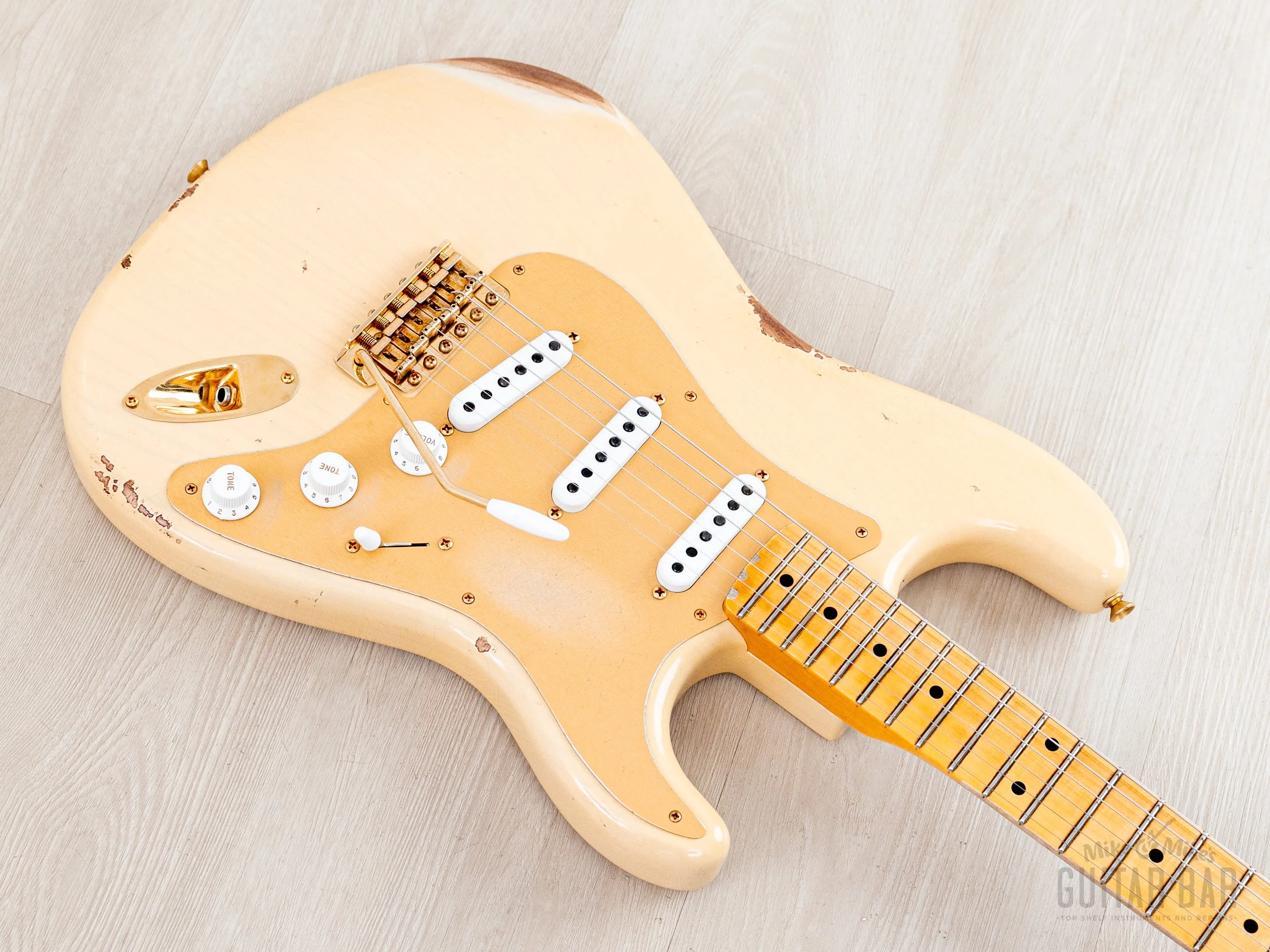 2023 Fender Custom Shop Limited Edition ‘55 Bone Tone Stratocaster Relic Aged Honey Blonde, Mary Kaye w/ Case, CoA - Image 9