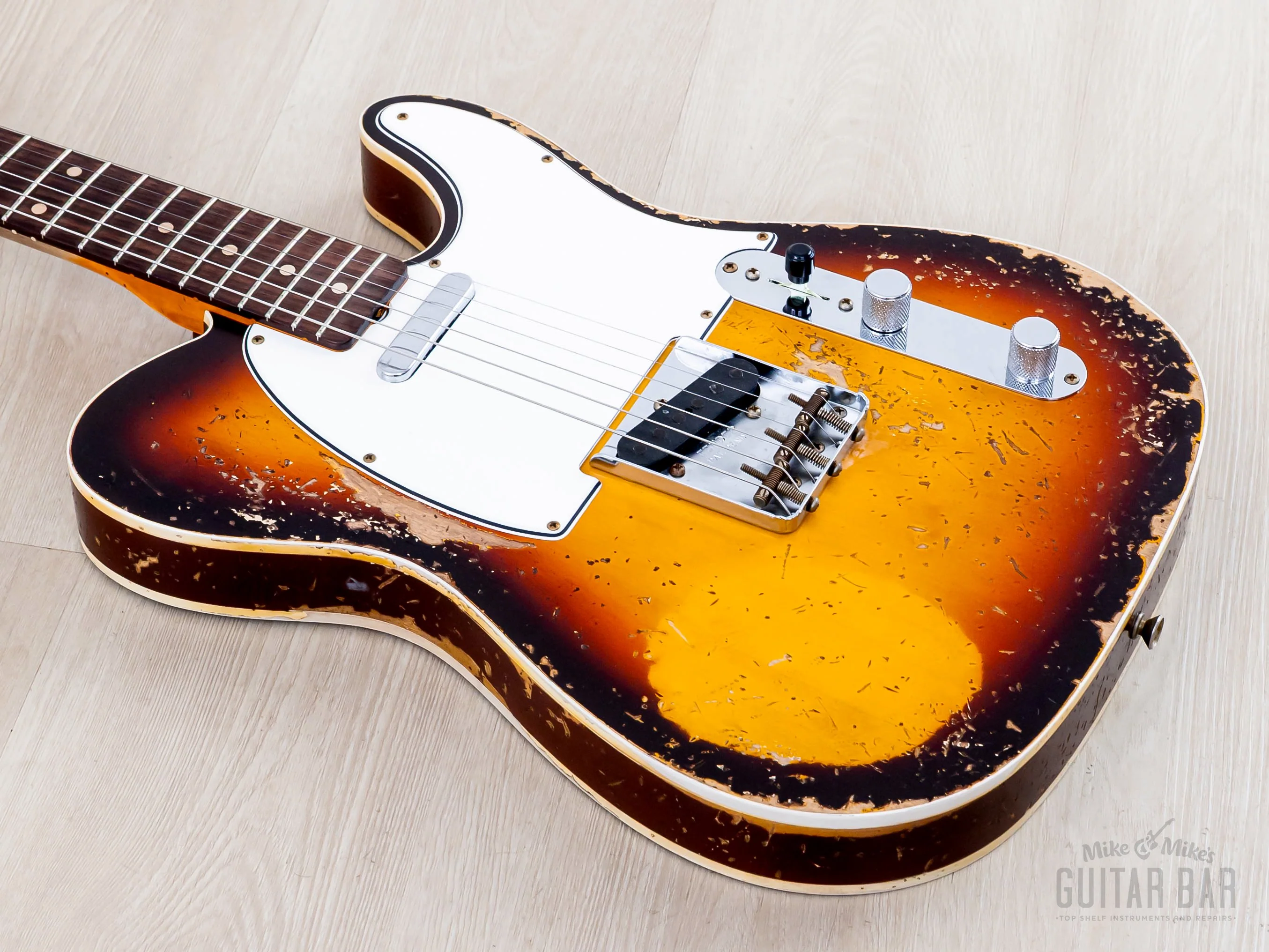 2023 Fender Custom Shop Limited Edition ‘59 Telecaster Custom Super Heavy Relic Sunburst - Image 11