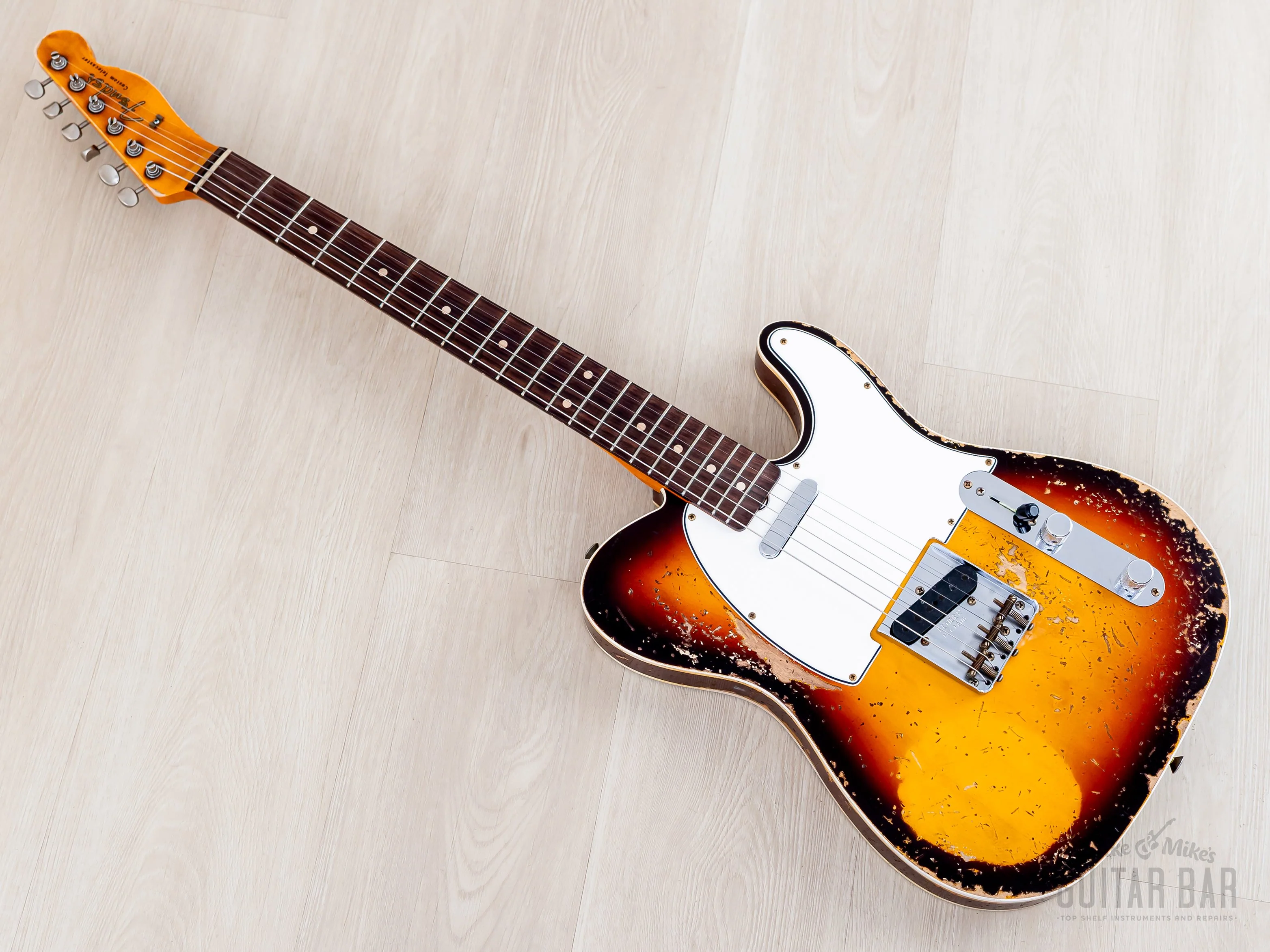 2023 Fender Custom Shop Limited Edition ‘59 Telecaster Custom Super Heavy Relic Sunburst - Image 14
