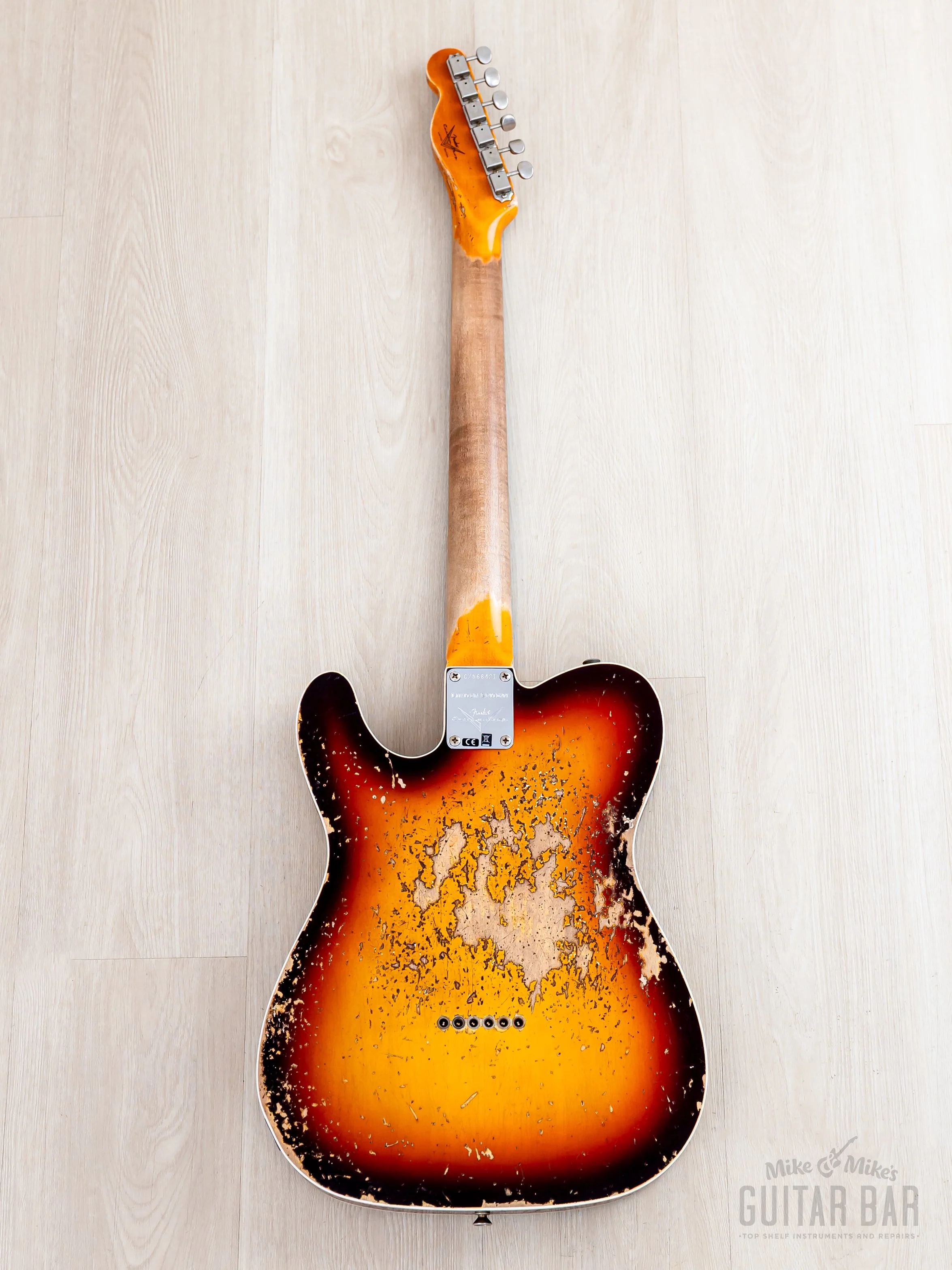 2023 Fender Custom Shop Limited Edition ‘59 Telecaster Custom Super Heavy Relic Sunburst - Image 3