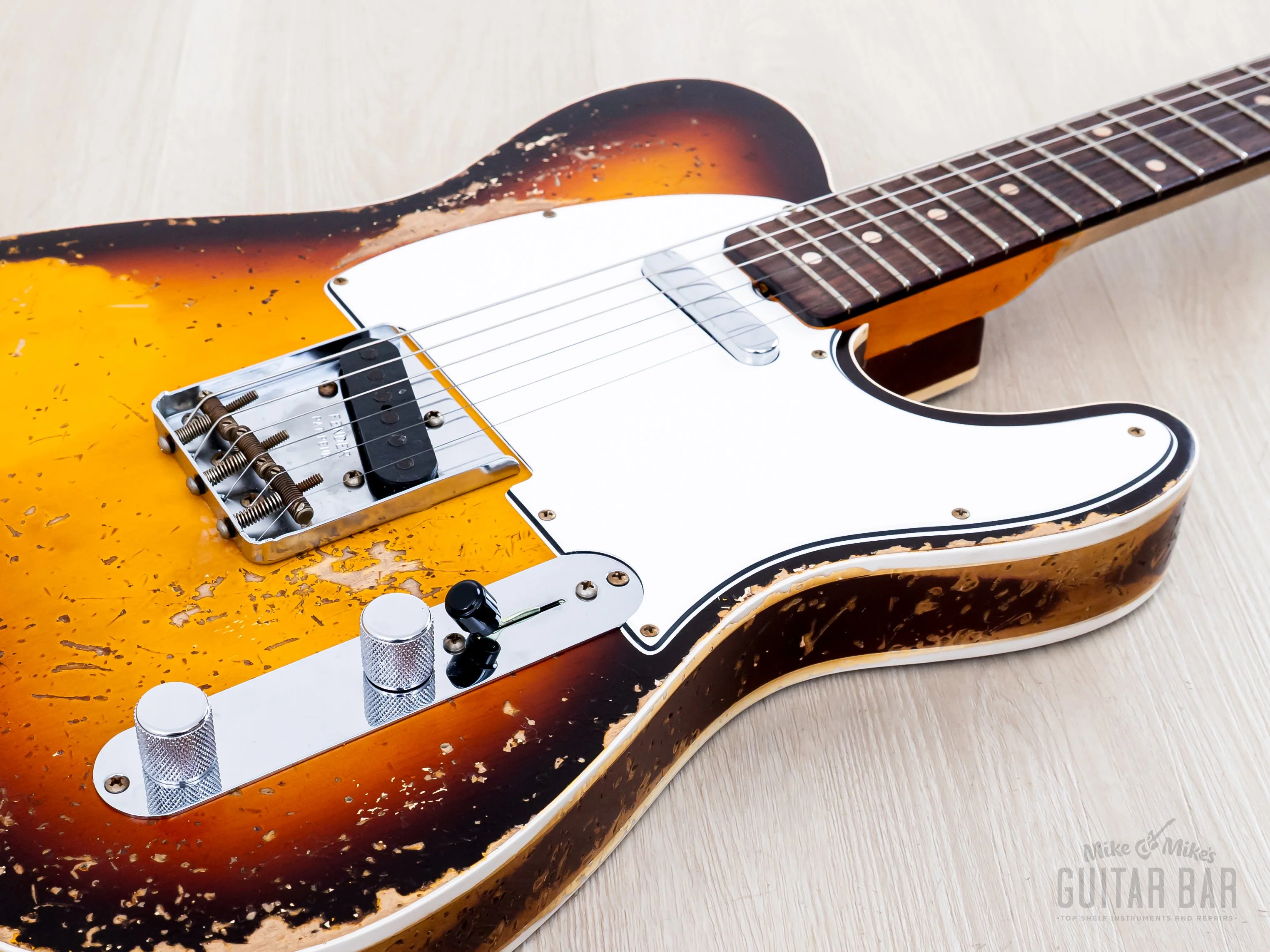 2023 Fender Custom Shop Limited Edition ‘59 Telecaster Custom Super Heavy Relic Sunburst - Image 7