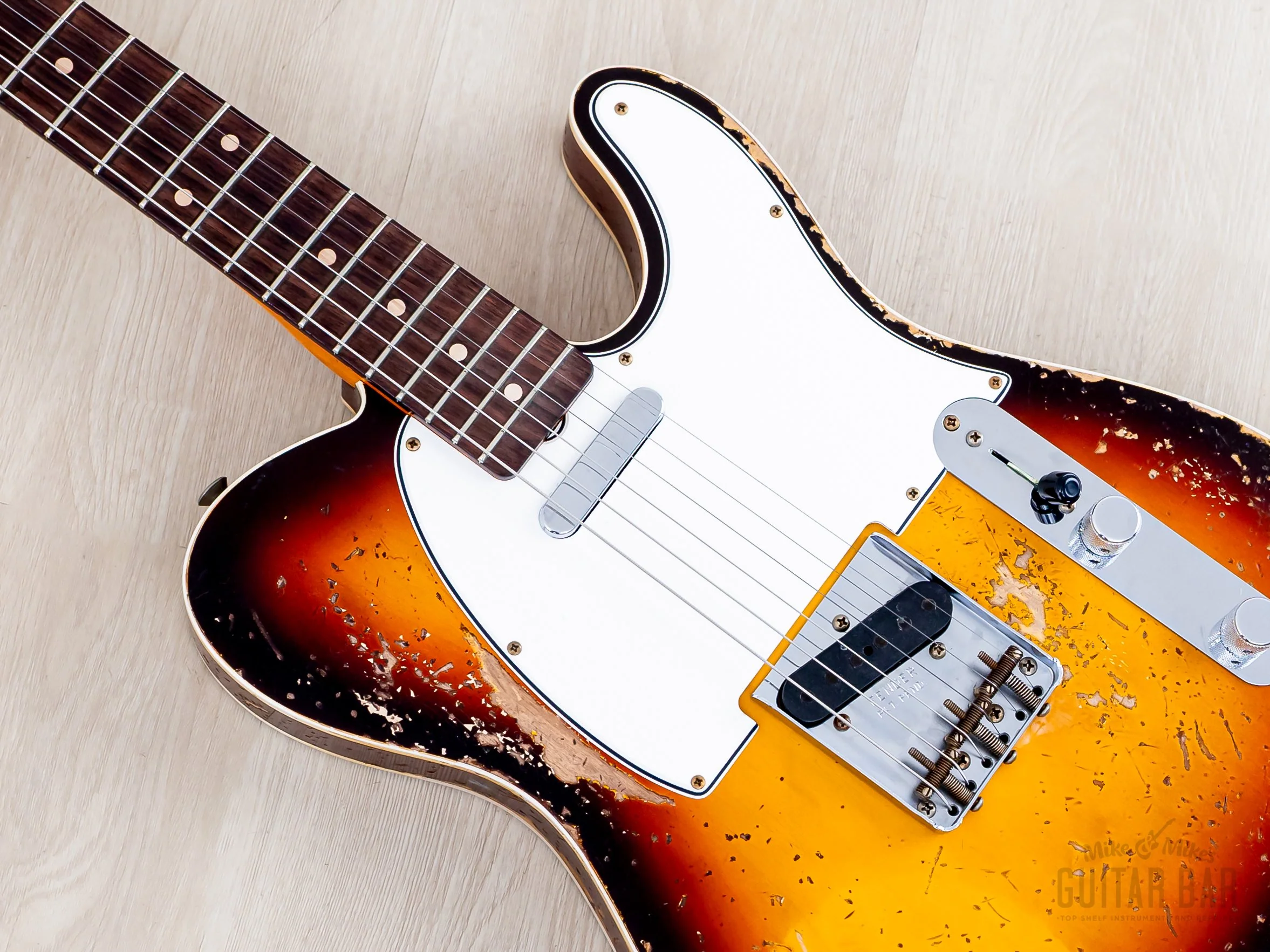 2023 Fender Custom Shop Limited Edition ‘59 Telecaster Custom Super Heavy Relic Sunburst - Image 8