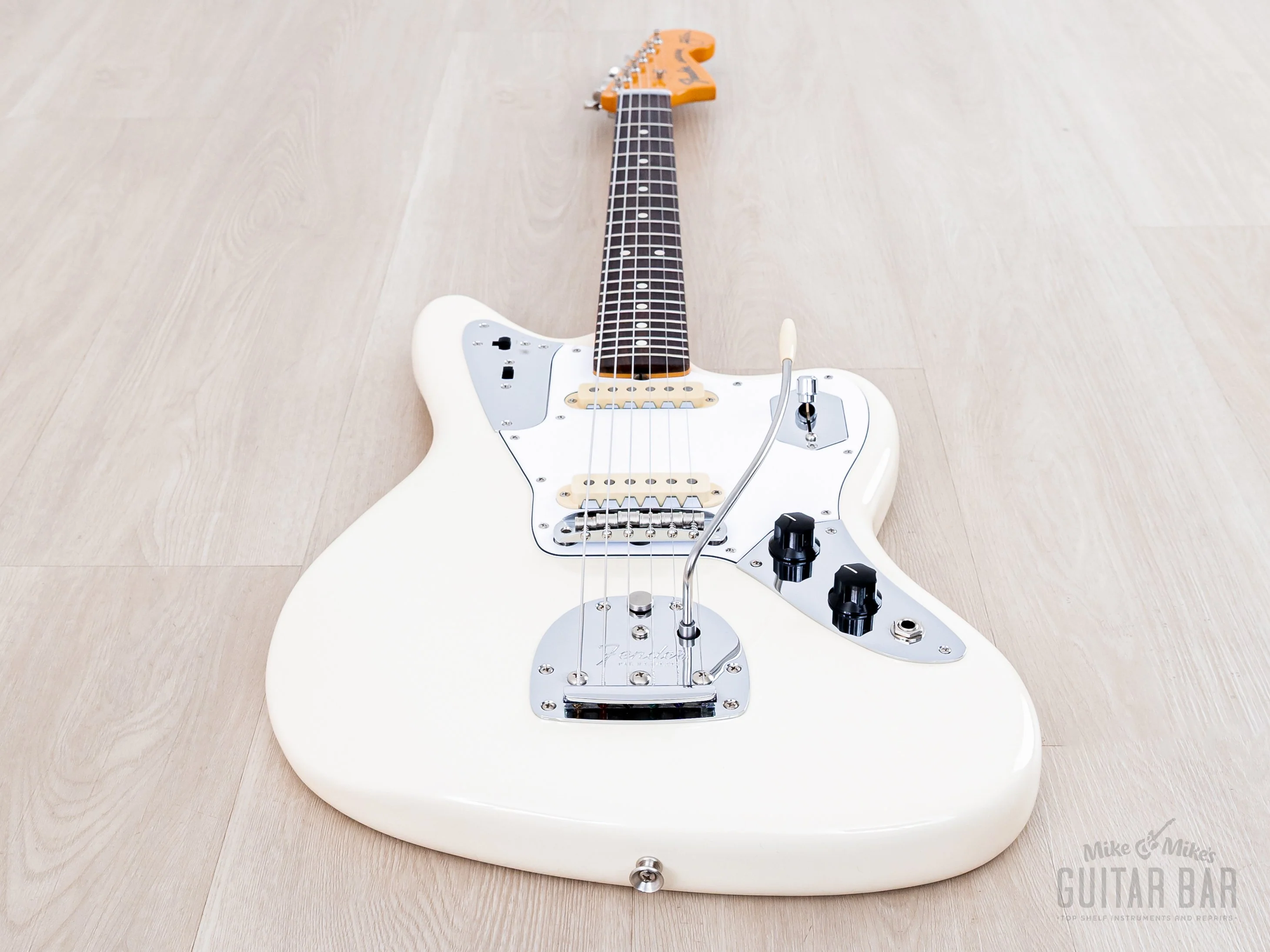 2023 Fender Johnny Marr Jaguar Offset Electric Guitar Olympic White w/ Case, Hangtags - Image 11