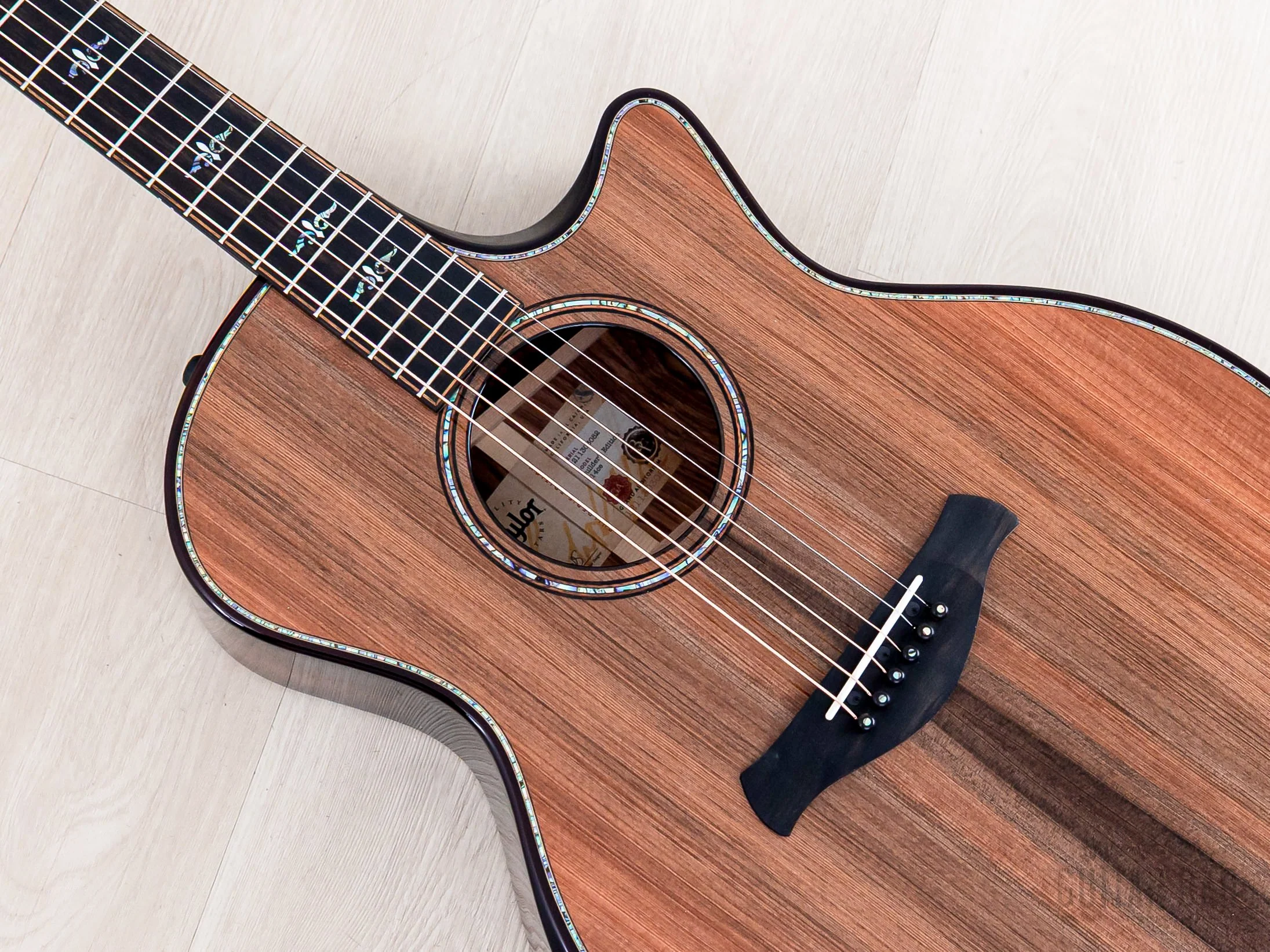 2023 Taylor Builders Edition 914ce Kona Edgeburst, Sinker Redwood + Honduran Rosewood w/ Case - Image 8
