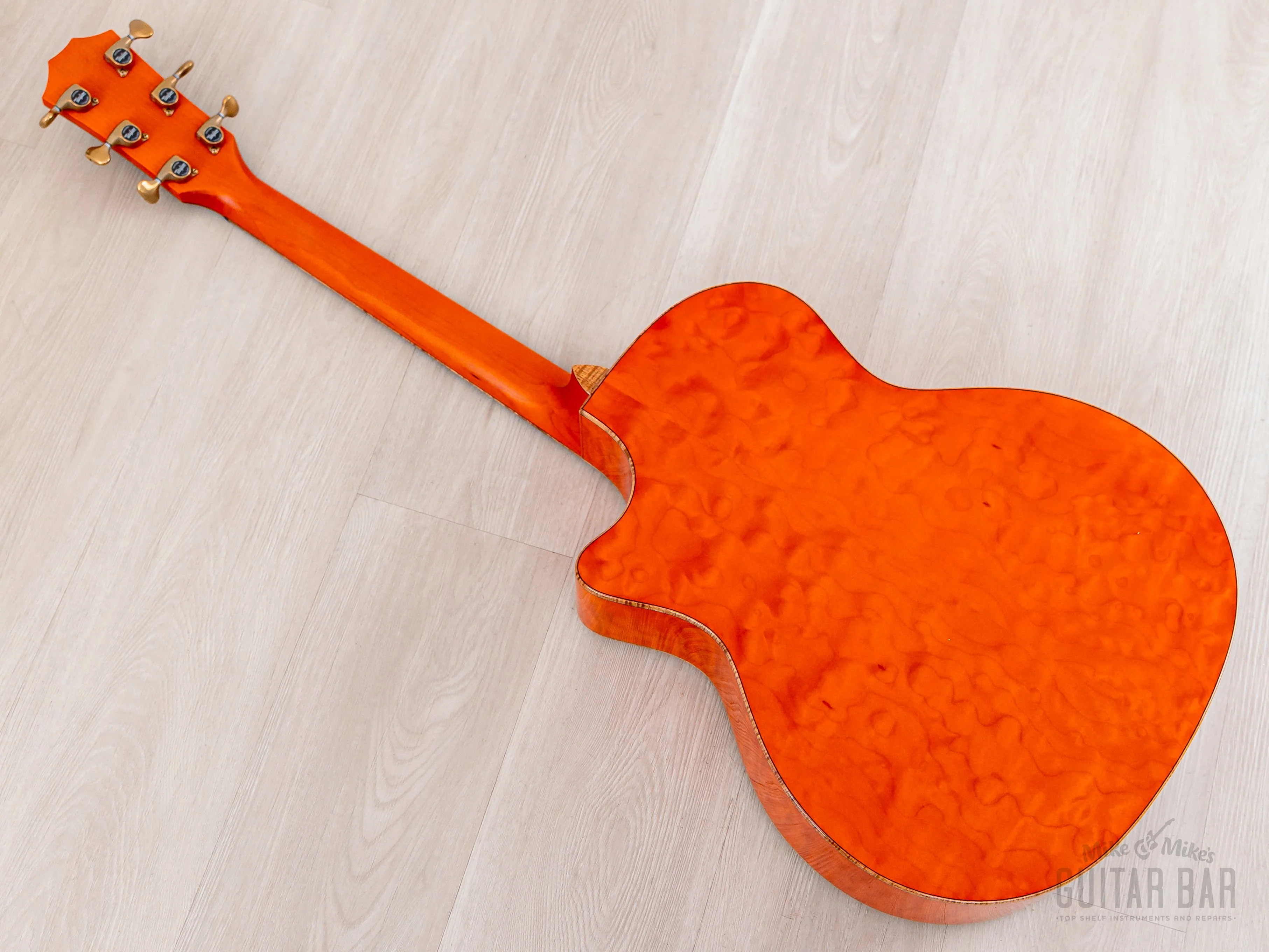 2023 Taylor Custom Grand Auditorium Acoustic Electric Guitar Trans Orange w/ Sitka Spruce + Quilted Maple - Image 16