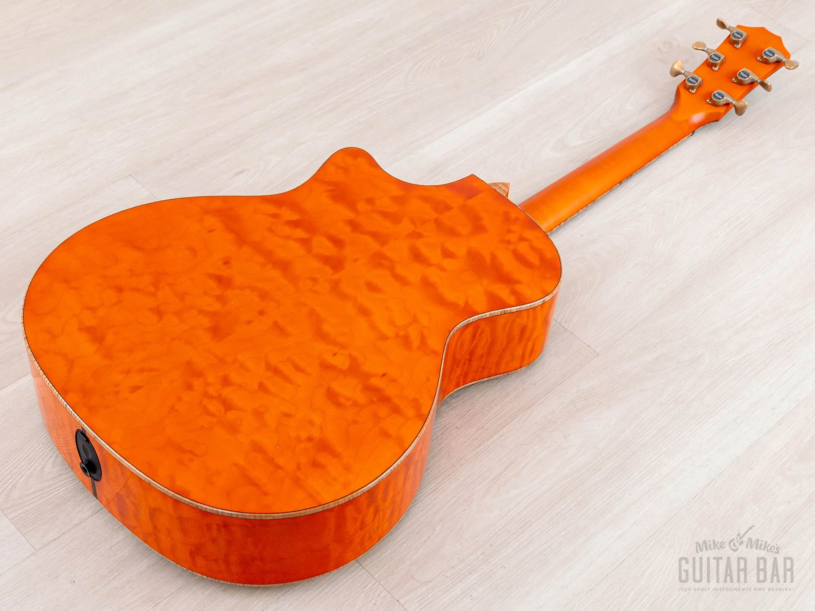 2023 Taylor Custom Grand Auditorium Acoustic Electric Guitar Trans Orange w/ Sitka Spruce + Quilted Maple - Image 17