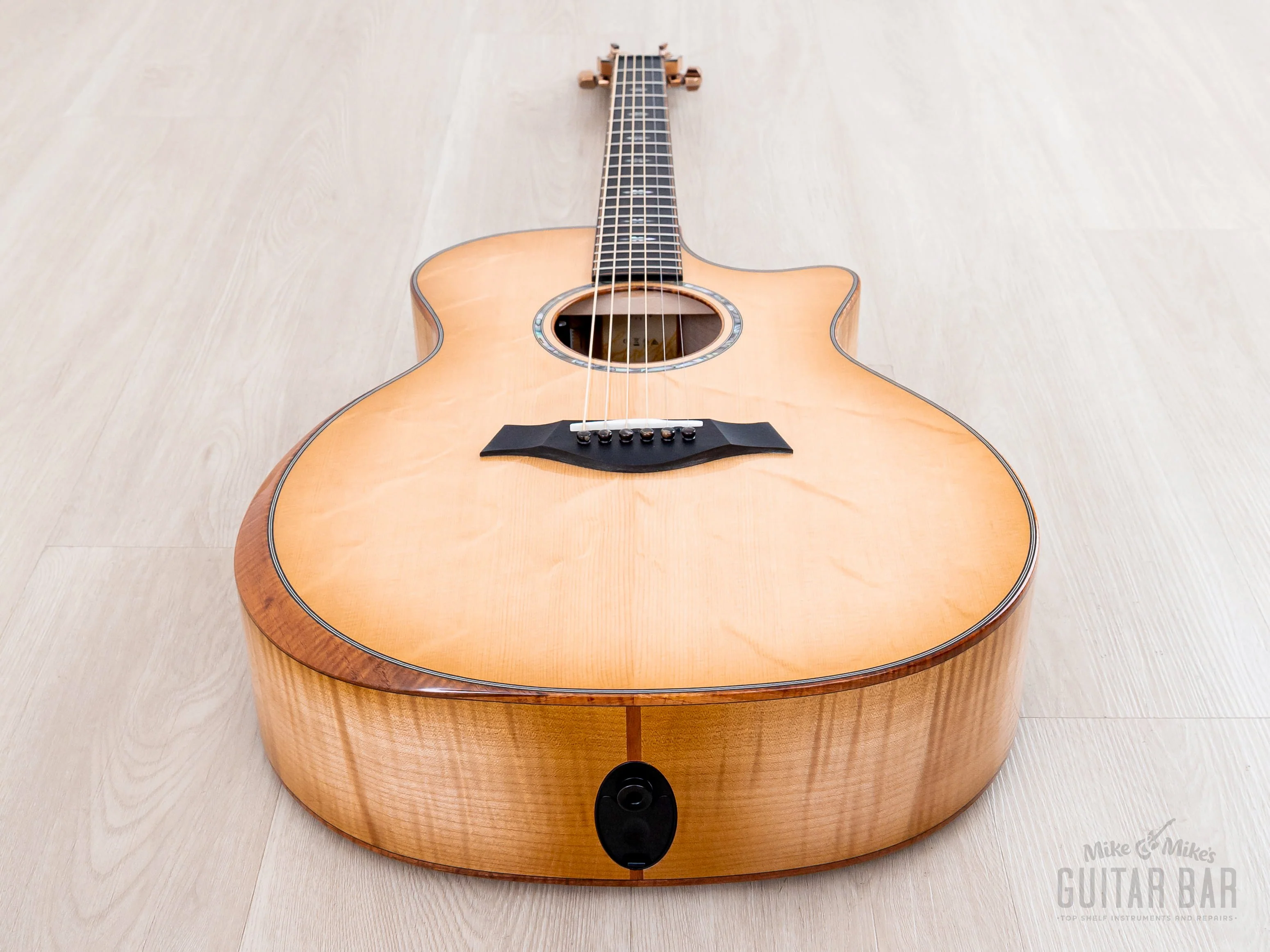 2023 Taylor Custom Grand Auditorium Acoustic Electric Guitar w/ Bearclaw Spruce, Flame Maple & Flame Koa Armrest - Image 12