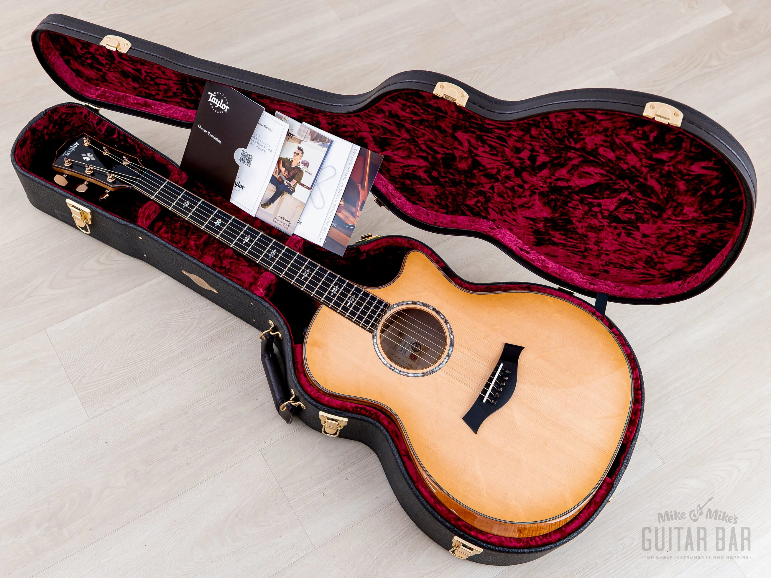 2023 Taylor Custom Grand Auditorium Acoustic Electric Guitar w/ Bearclaw Spruce, Flame Maple & Flame Koa Armrest - Image 21