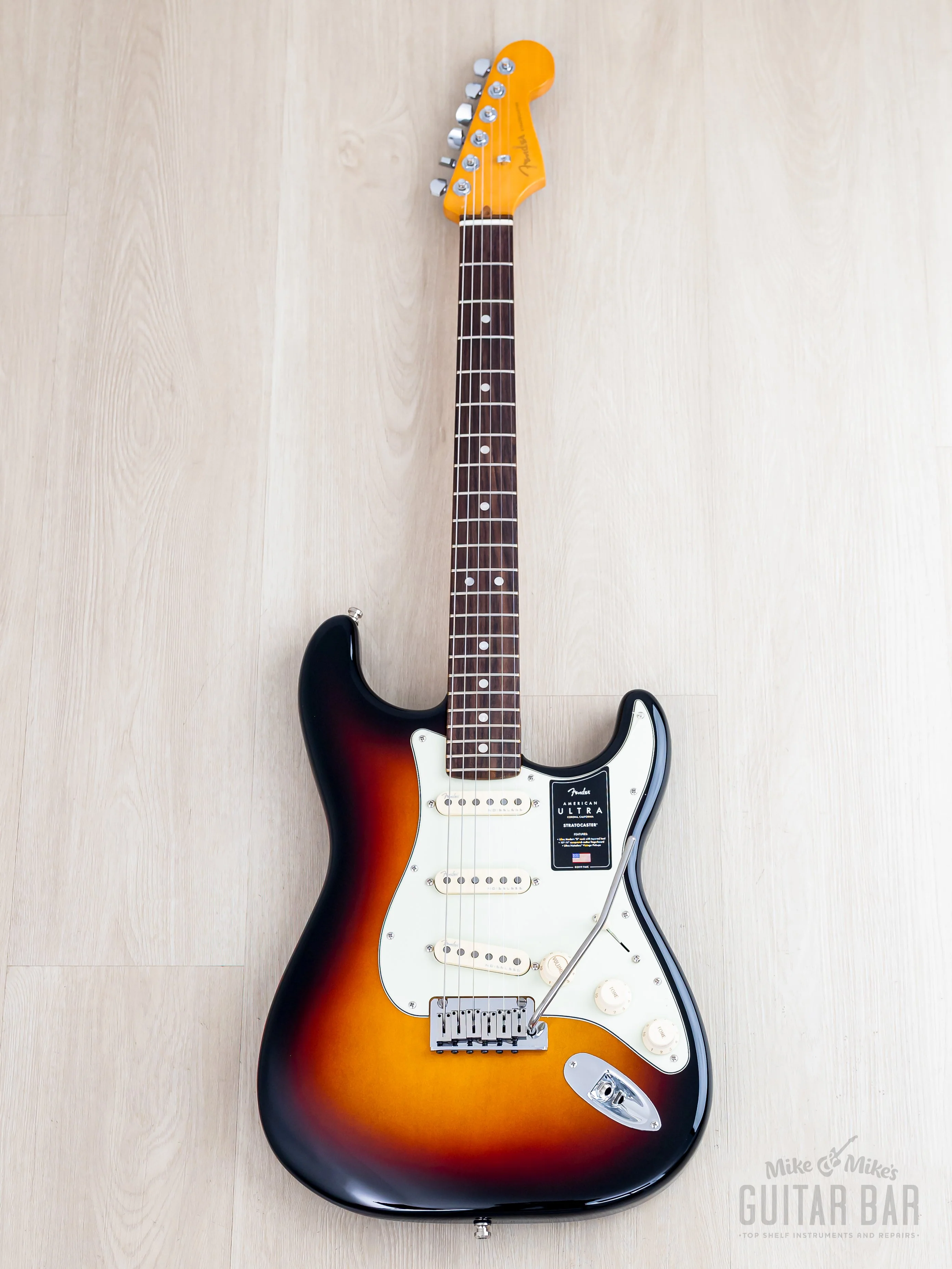 2024 Fender American Ultra Stratocaster Ultraburst, Near-Mint w/ Case, Hangtags - Image 2