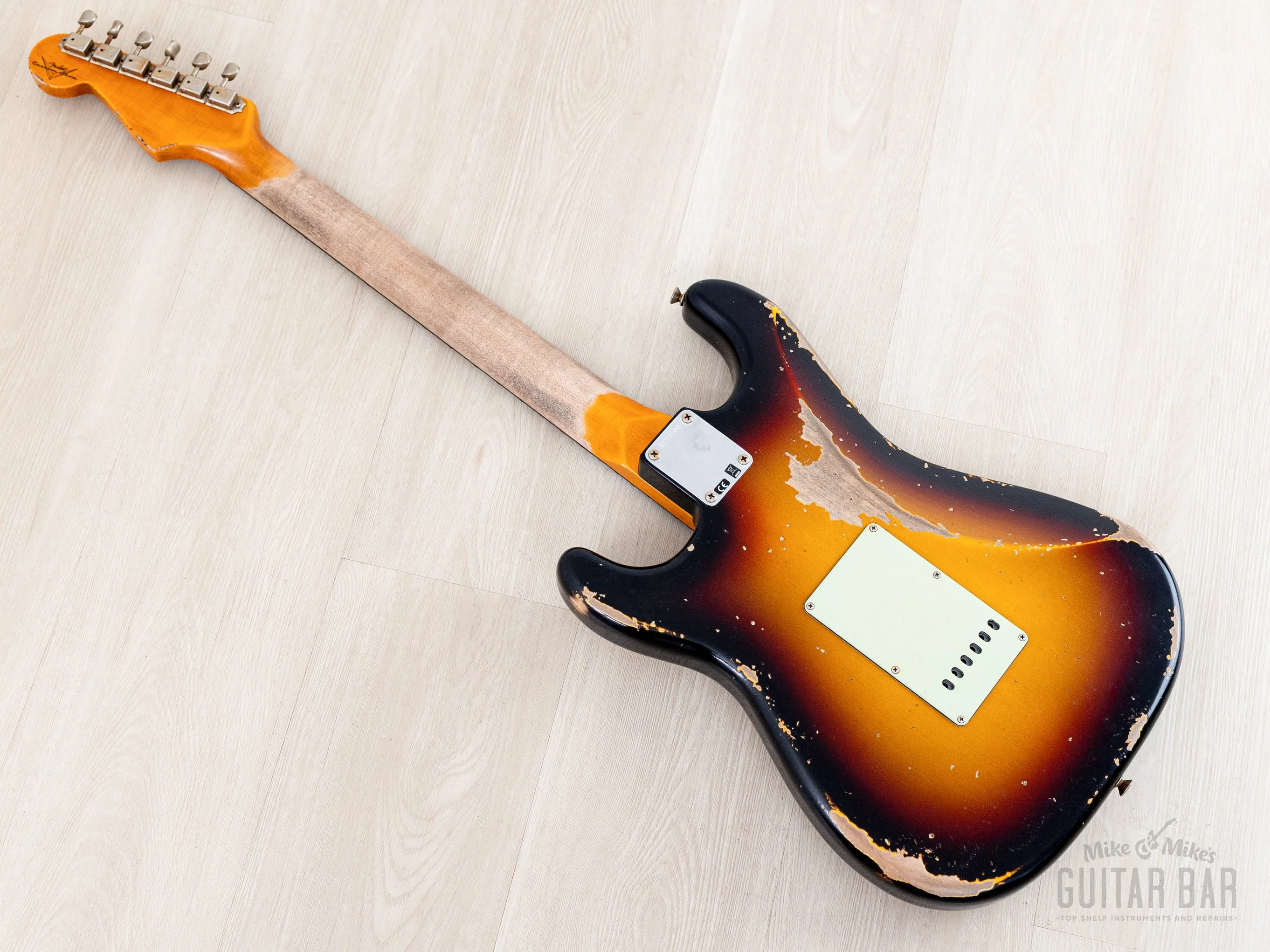 2024 Fender Custom Shop Alley Cat Stratocaster Heavy Relic SSH Superstrat Sunburst w/ Case, CoA - Image 13