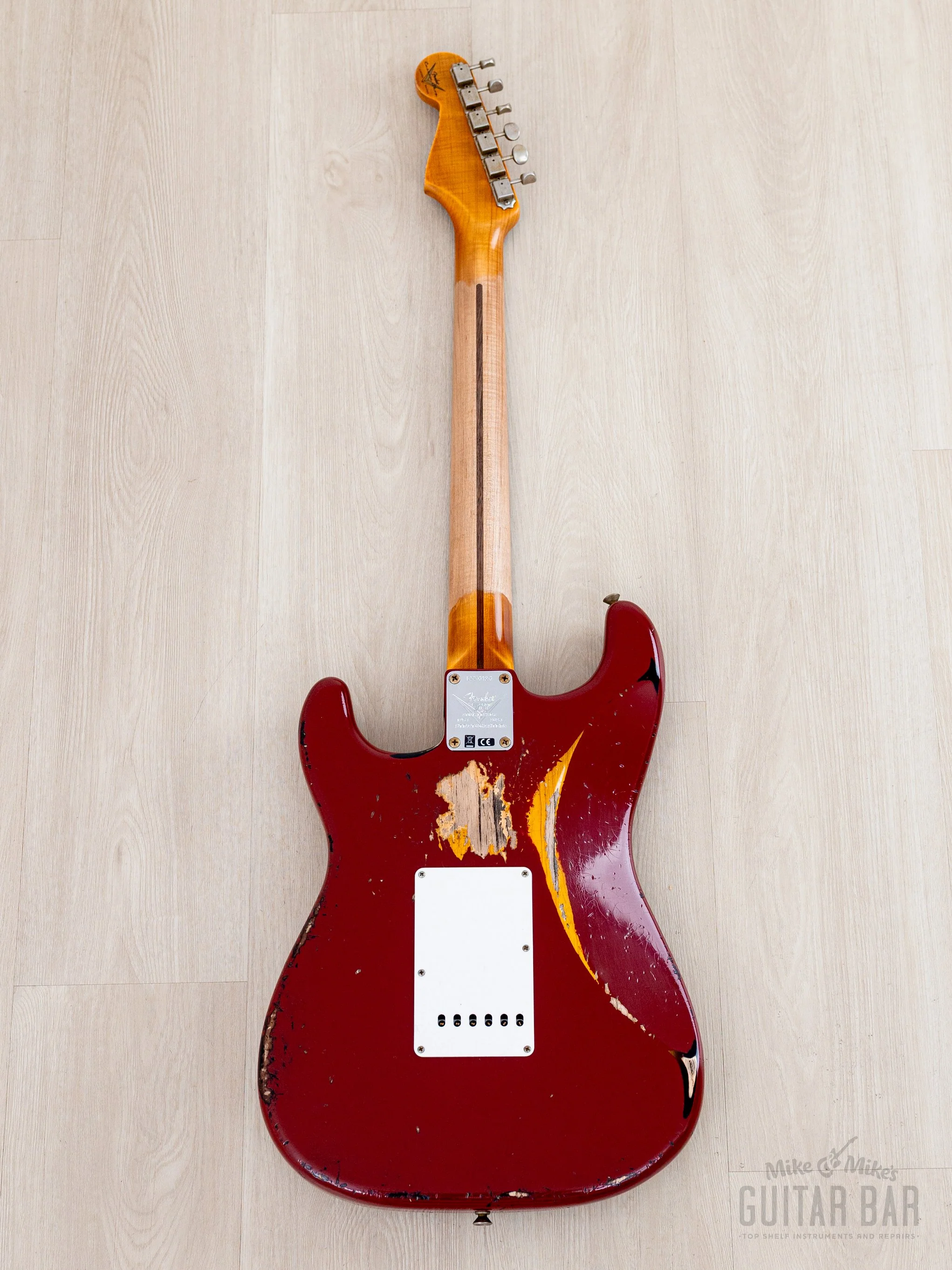 2024 Fender Custom Shop Limited Edition 1954 Stratocaster 70th Anniversary Heavy Relic, Cimarron Red Over Two-Tone Sunburst - Image 3