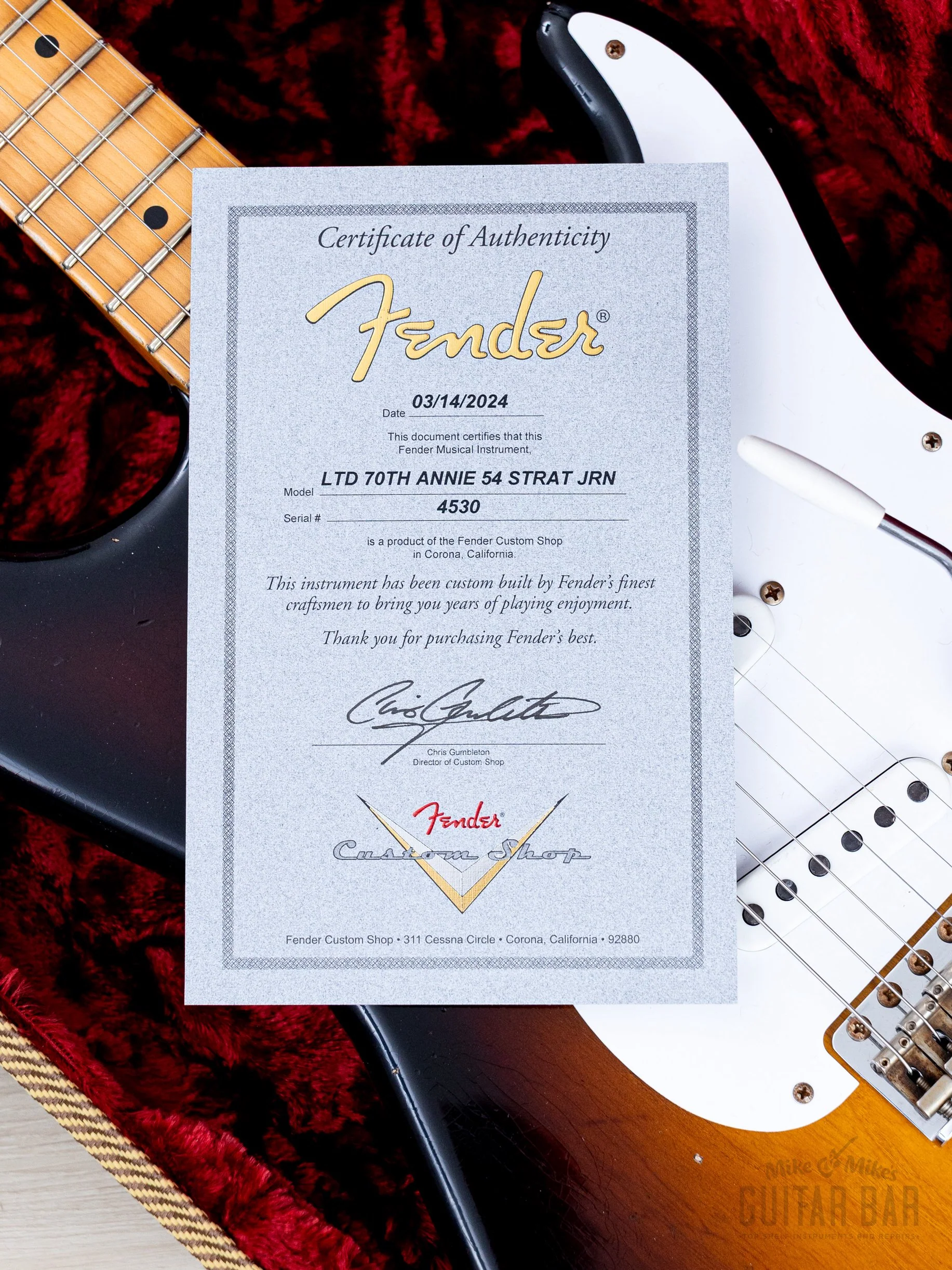 2024 Fender Custom Shop Limited Edition 1954 Stratocaster 70th Anniversary Journeyman Relic Sunburst w/ Case, CoA - Image 15