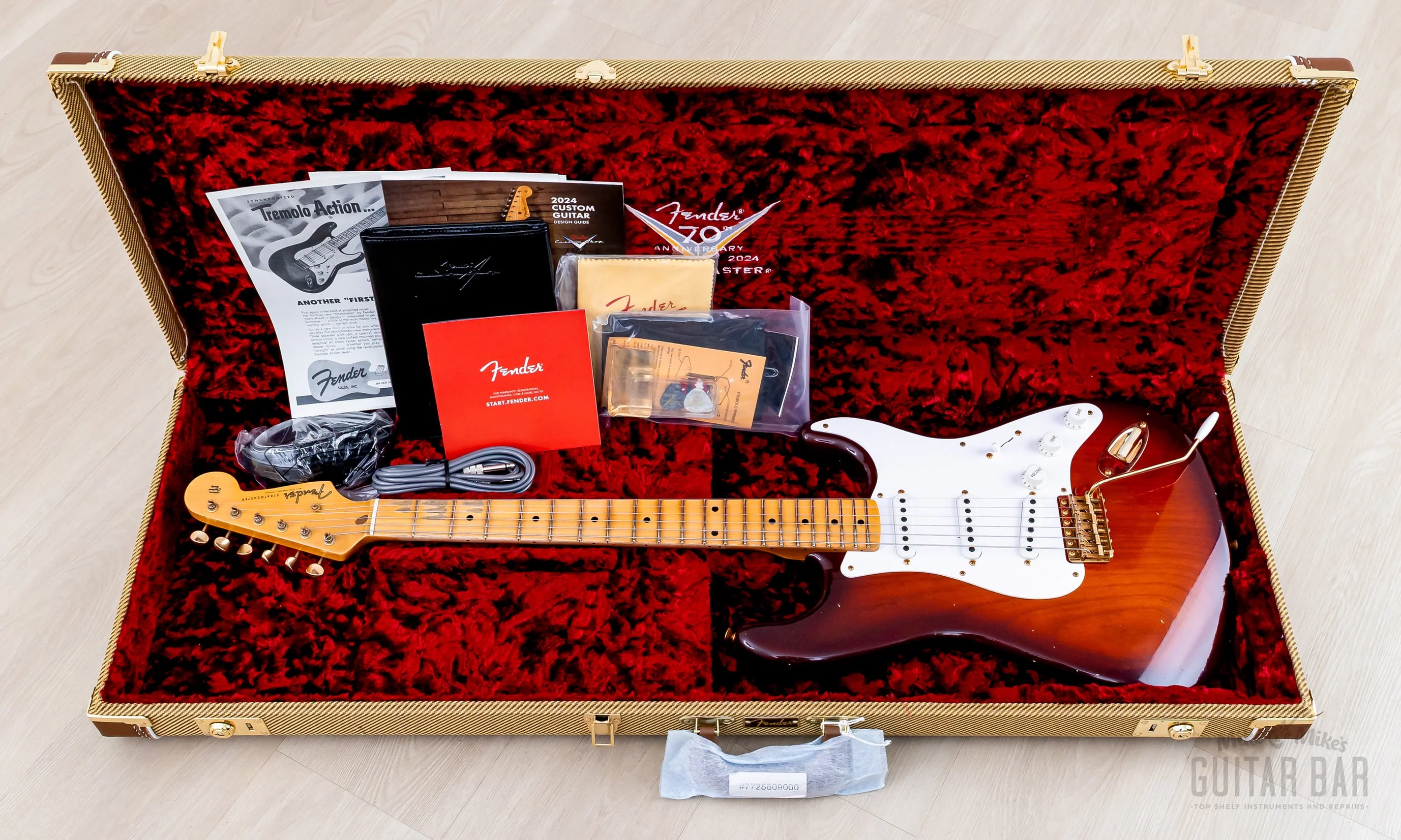 2024 Fender Custom Shop Limited Edition 70th Anniversary ‘54 Stratocaster Journeyman Relic Violin Burst, Lightweight - Image 18