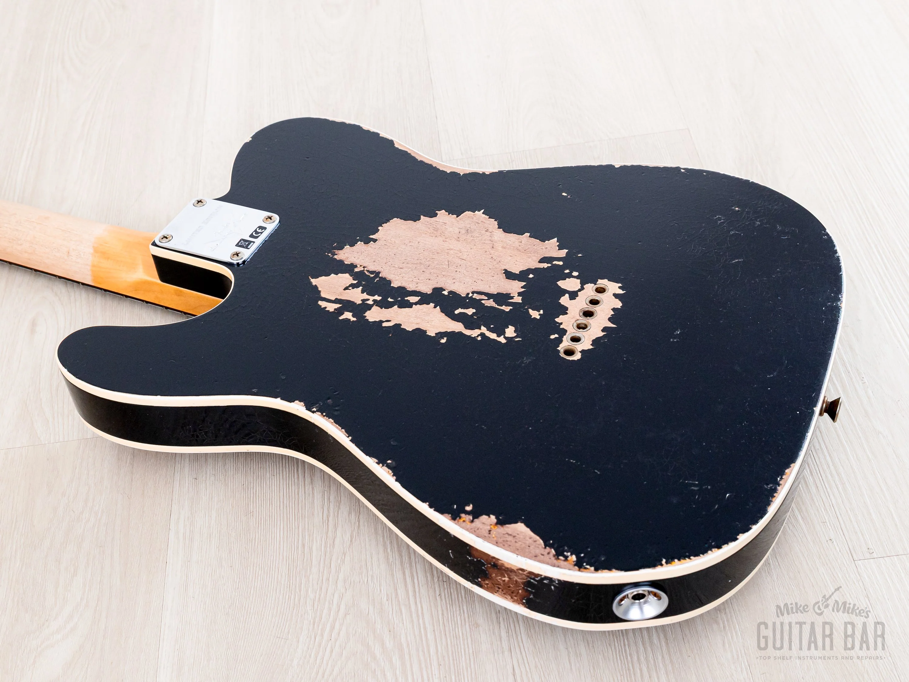 2024 Fender Custom Shop Limited Edition Reverse 1960 Telecaster Custom Heavy Relic Black Over Sunburst w/ SH-1 '59 PAF - Image 13