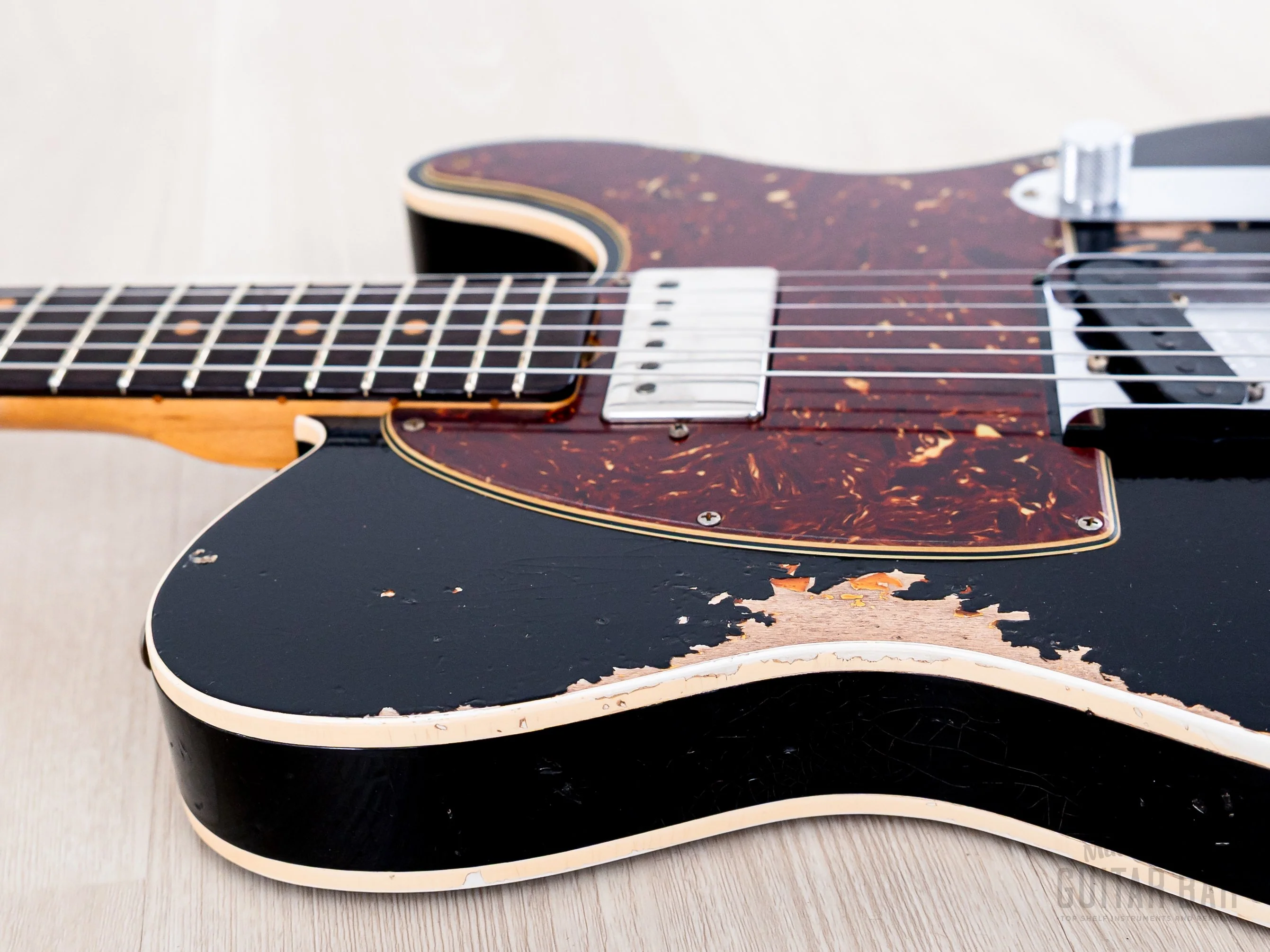 2024 Fender Custom Shop Limited Edition Reverse 1960 Telecaster Custom Heavy Relic Black Over Sunburst w/ SH-1 '59 PAF - Image 14