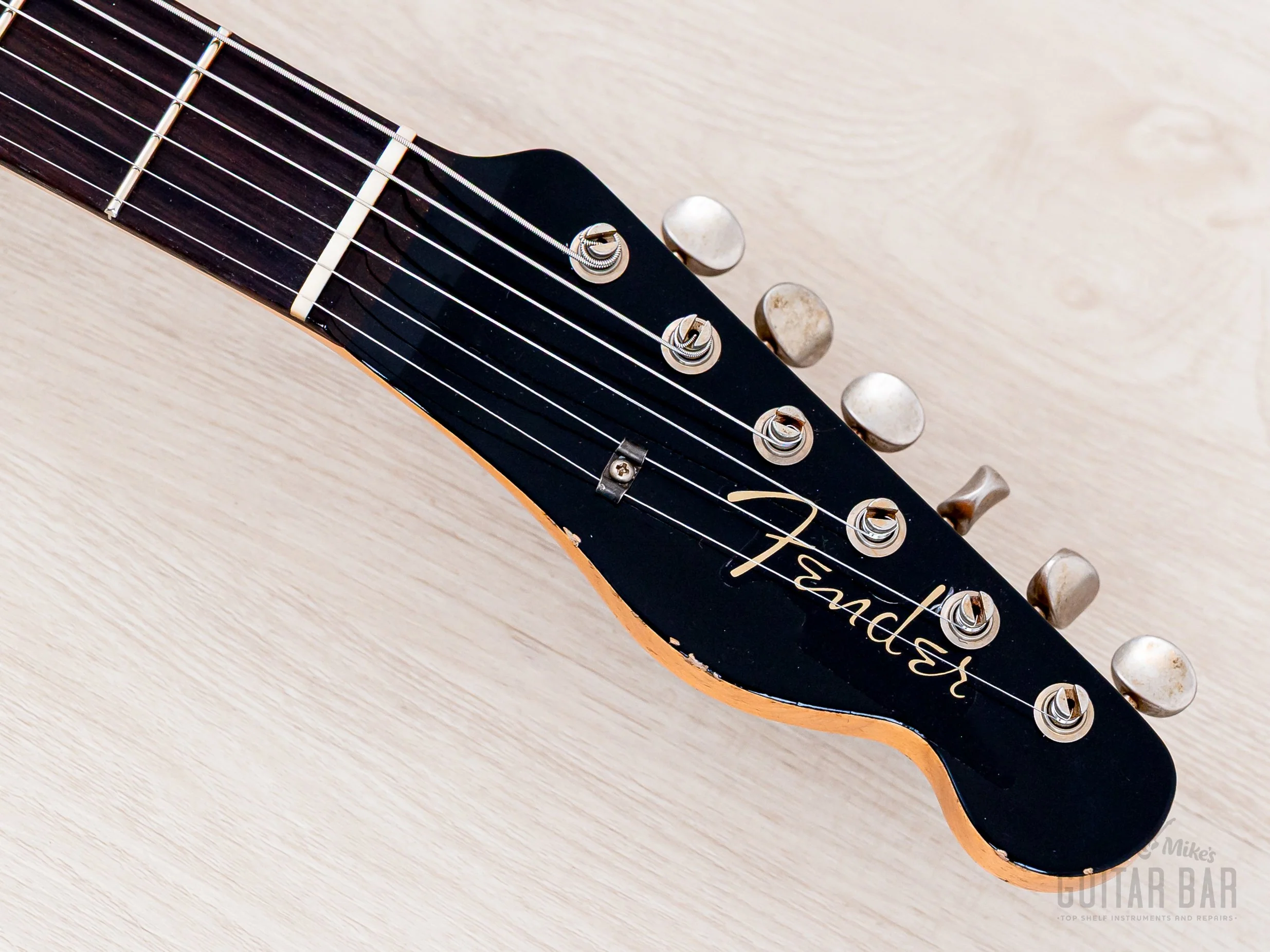 2024 Fender Custom Shop Limited Edition Reverse 1960 Telecaster Custom Heavy Relic Black Over Sunburst w/ SH-1 '59 PAF - Image 4