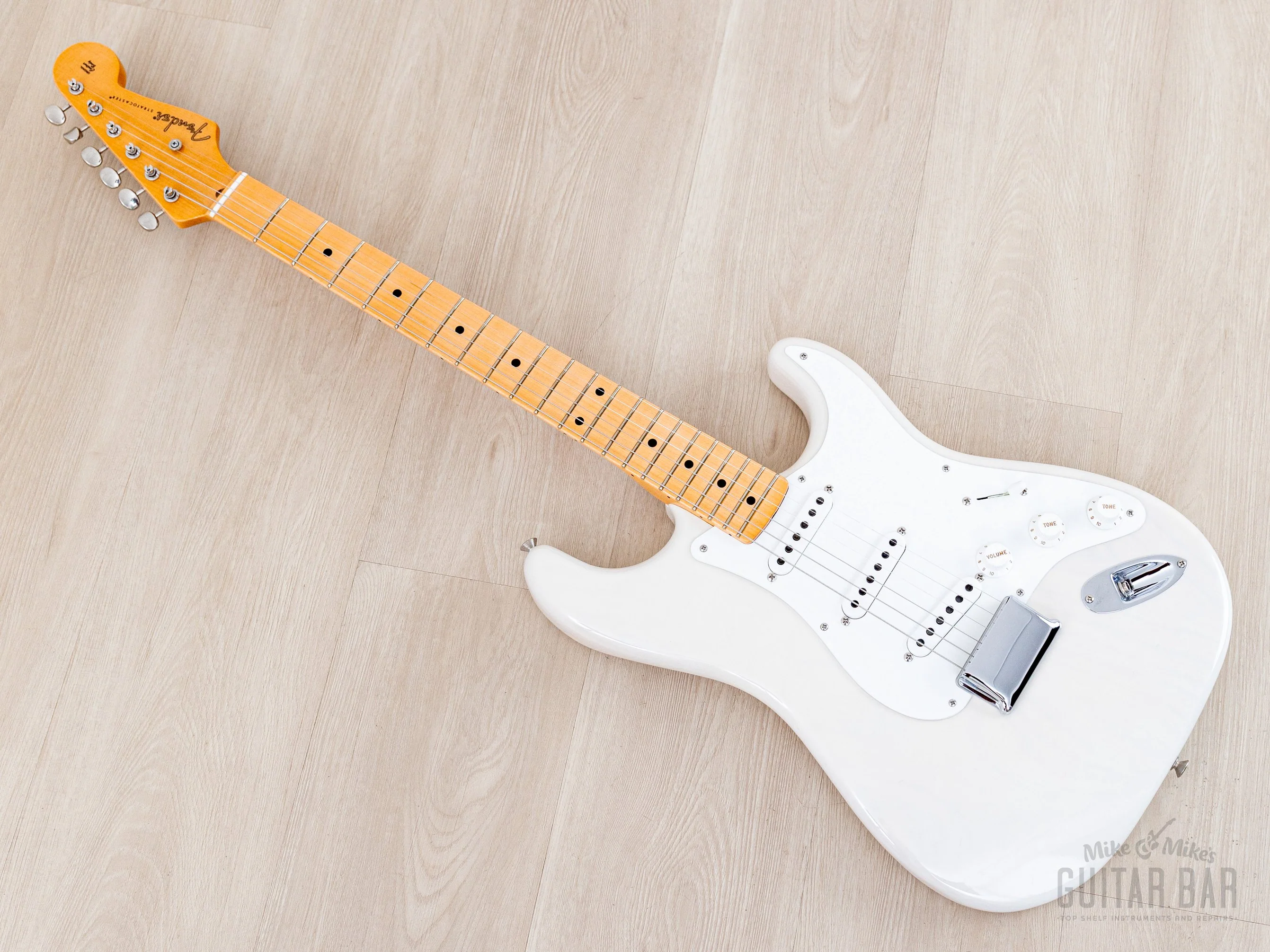 2024 Fender Custom Shop Vintage Custom 1955 Hardtail Stratocaster Time Capsule Package Aged White Blonde - Image 11