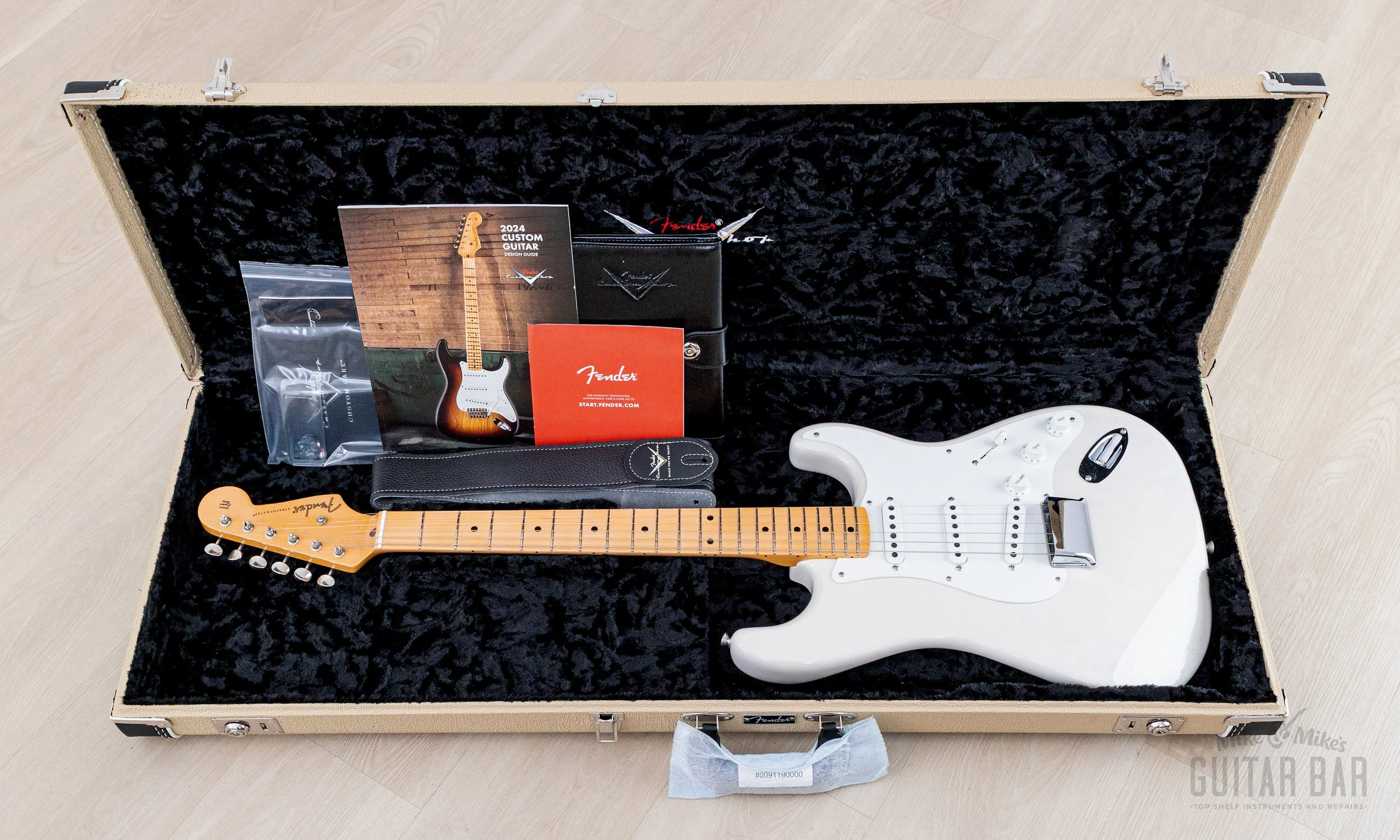 2024 Fender Custom Shop Vintage Custom 1955 Hardtail Stratocaster Time Capsule Package Aged White Blonde - Image 17