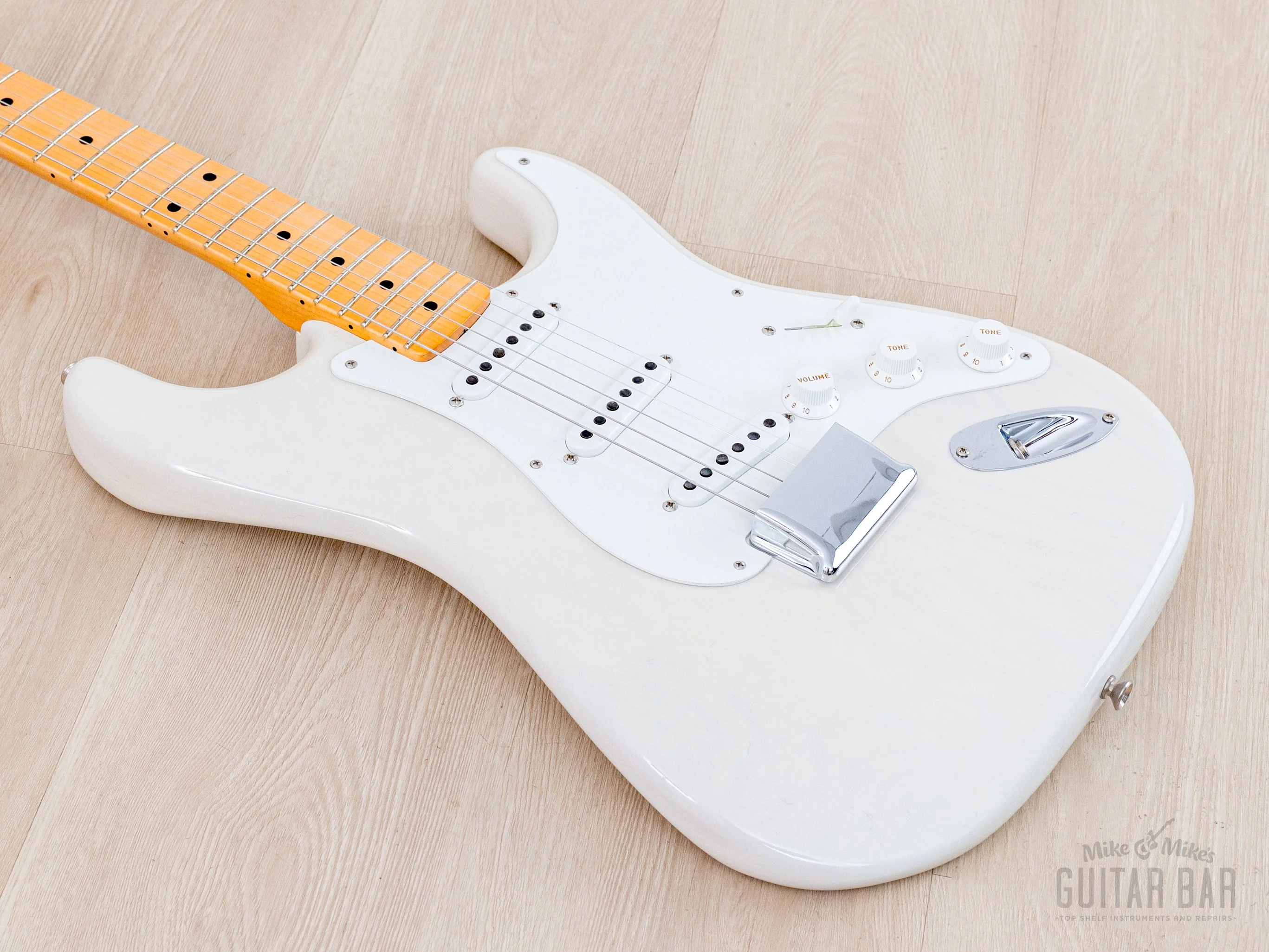 2024 Fender Custom Shop Vintage Custom 1955 Hardtail Stratocaster Time Capsule Package Aged White Blonde - Image 9
