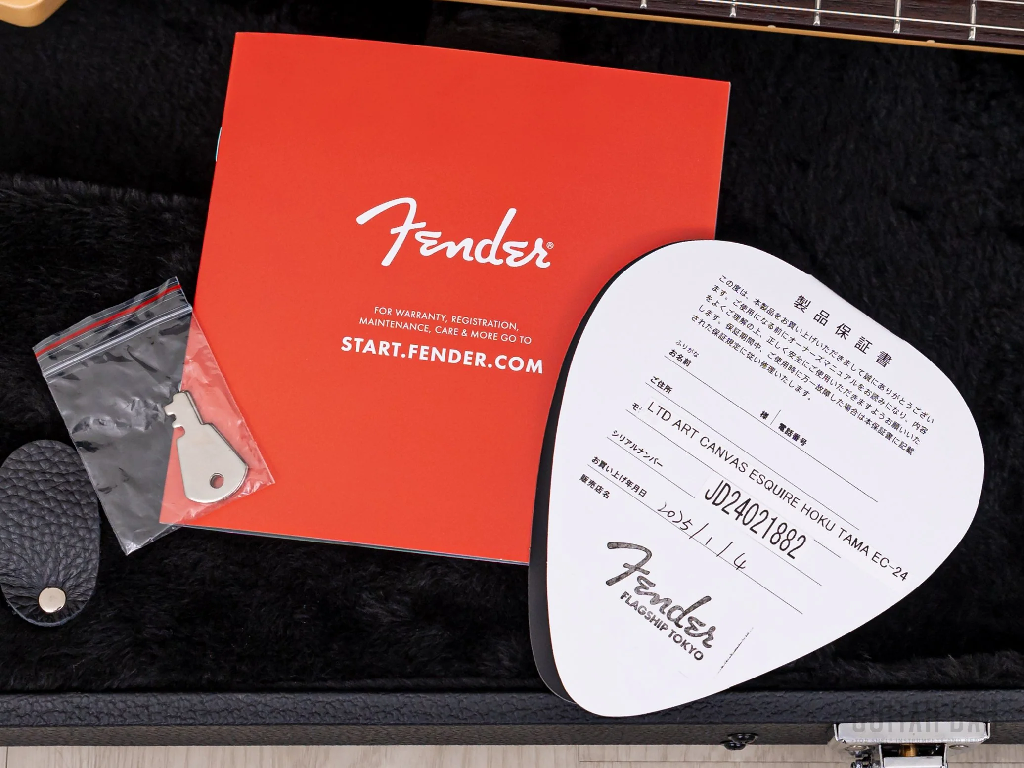 2024 Fender Japan Art Canvas Esquire Katsushika Hokusai Tama River, Mint w/ Case, Tags - Image 16