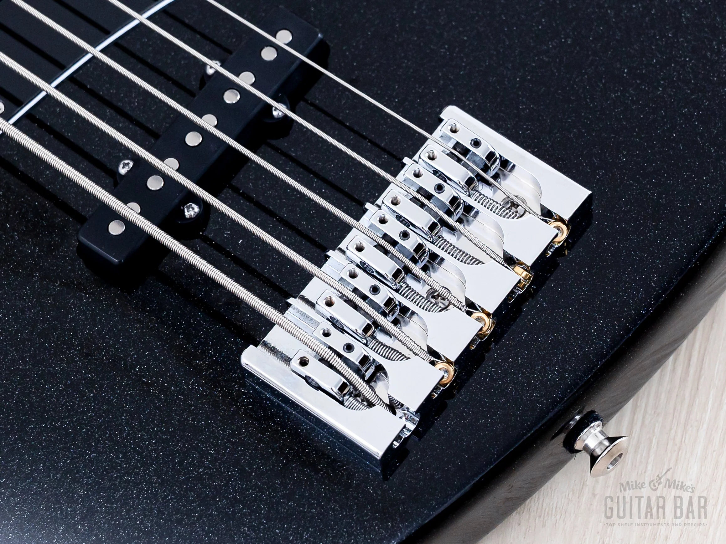 2024 Mike Lull Custom Guitars V5 5-String Jazz Bass Black Pearl w/ Hangtag, Case - Image 8