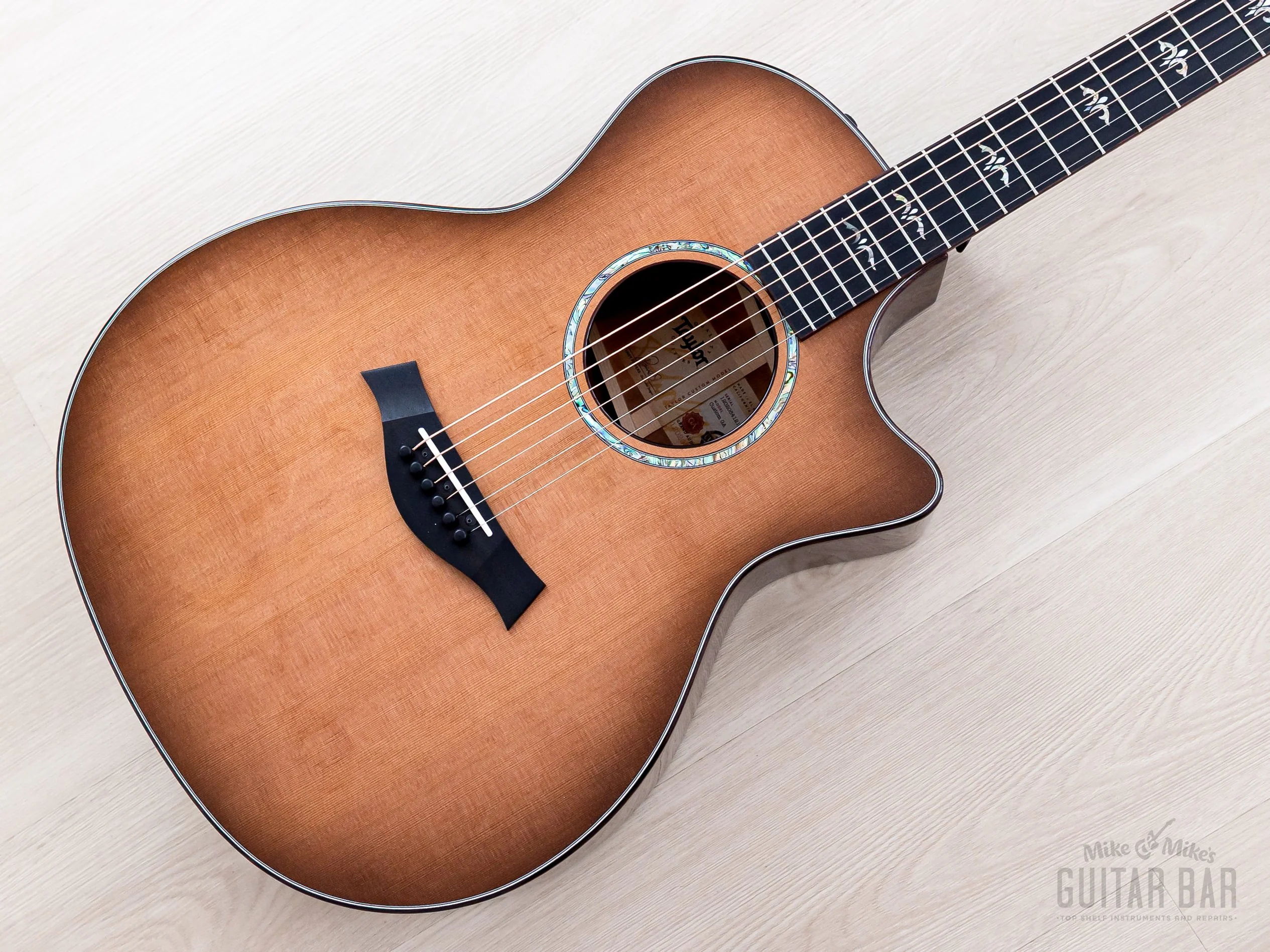 2024 Taylor Custom Grand Auditorium Acoustic Electric Guitar Western Red Cedar + Indian Rosewood