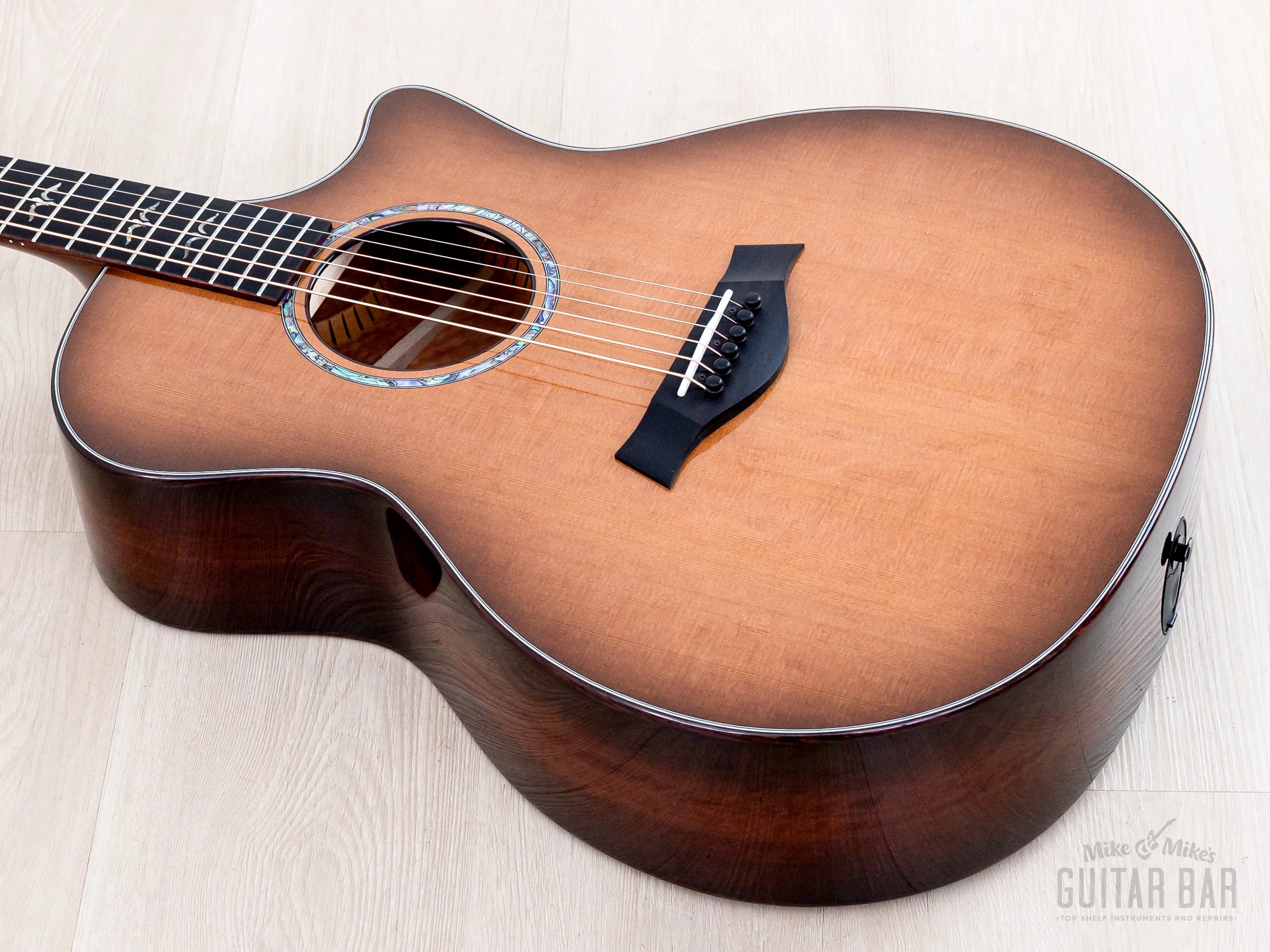 2024 Taylor Custom Grand Auditorium Acoustic Electric Guitar Western Red Cedar + Indian Rosewood - Image 11
