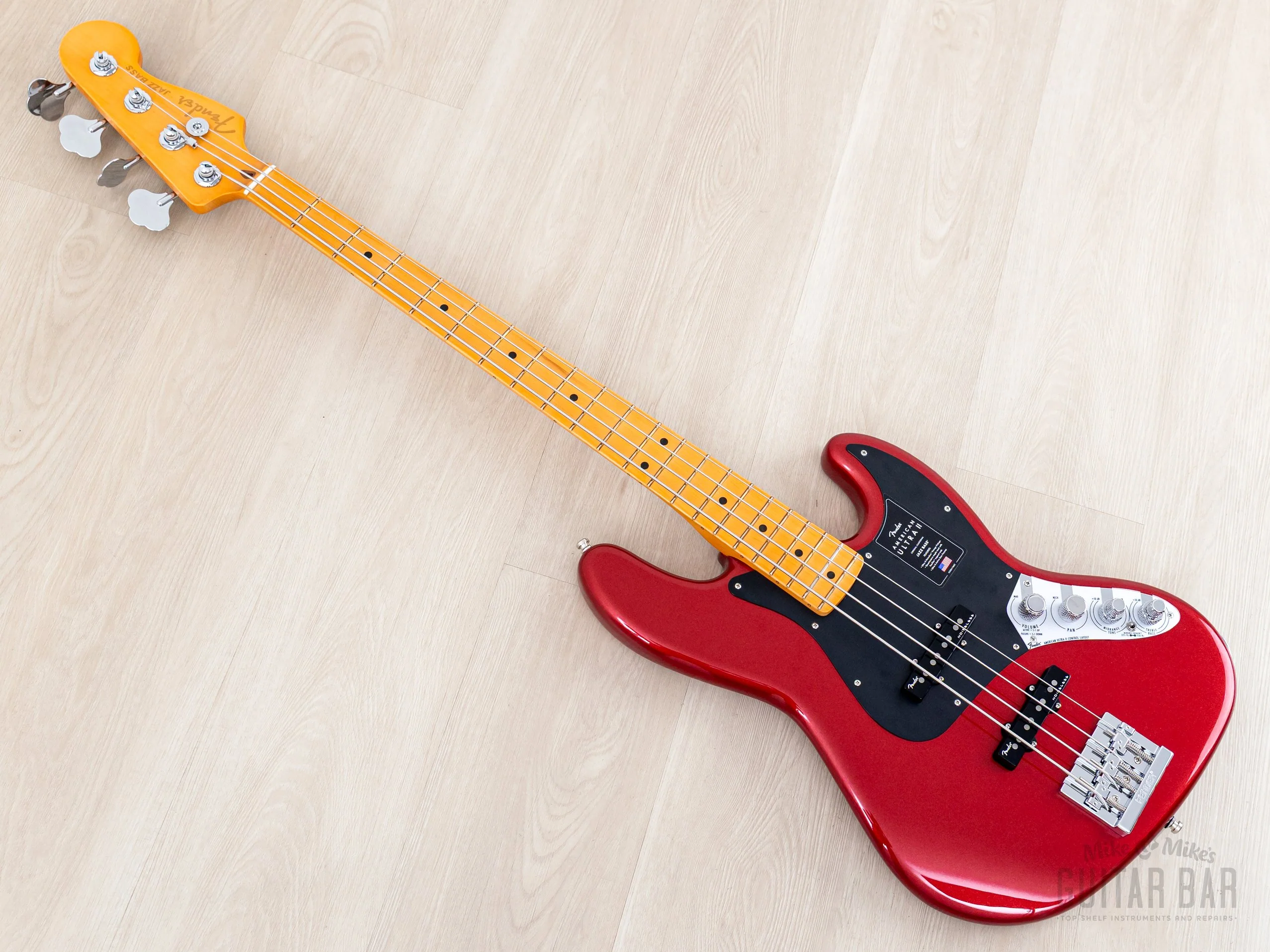 2025 Fender American Ultra II Jazz Bass Sinister Red, Mint w/ Case, COA, Tags - Image 12
