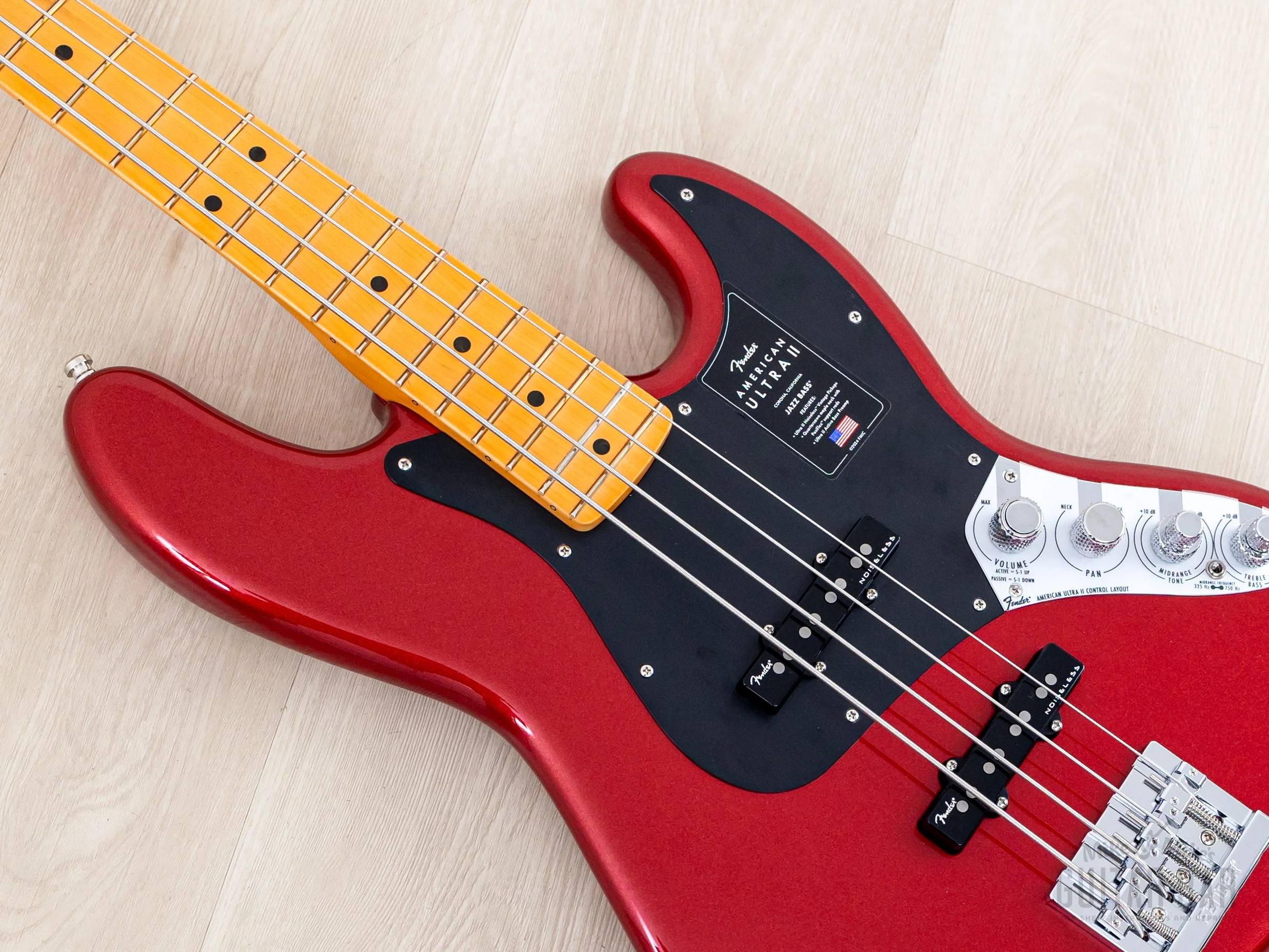 2025 Fender American Ultra II Jazz Bass Sinister Red, Mint w/ Case, COA, Tags - Image 7