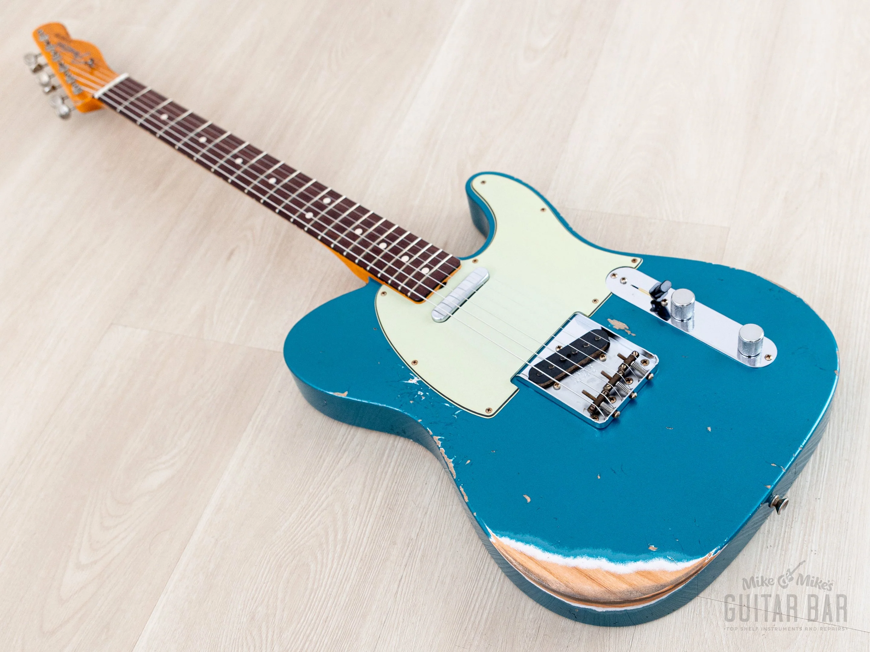 2025 Fender Custom Shop 1963 Telecaster Heavy Relic Ocean Turquoise w/ Case, CoA - Image 10