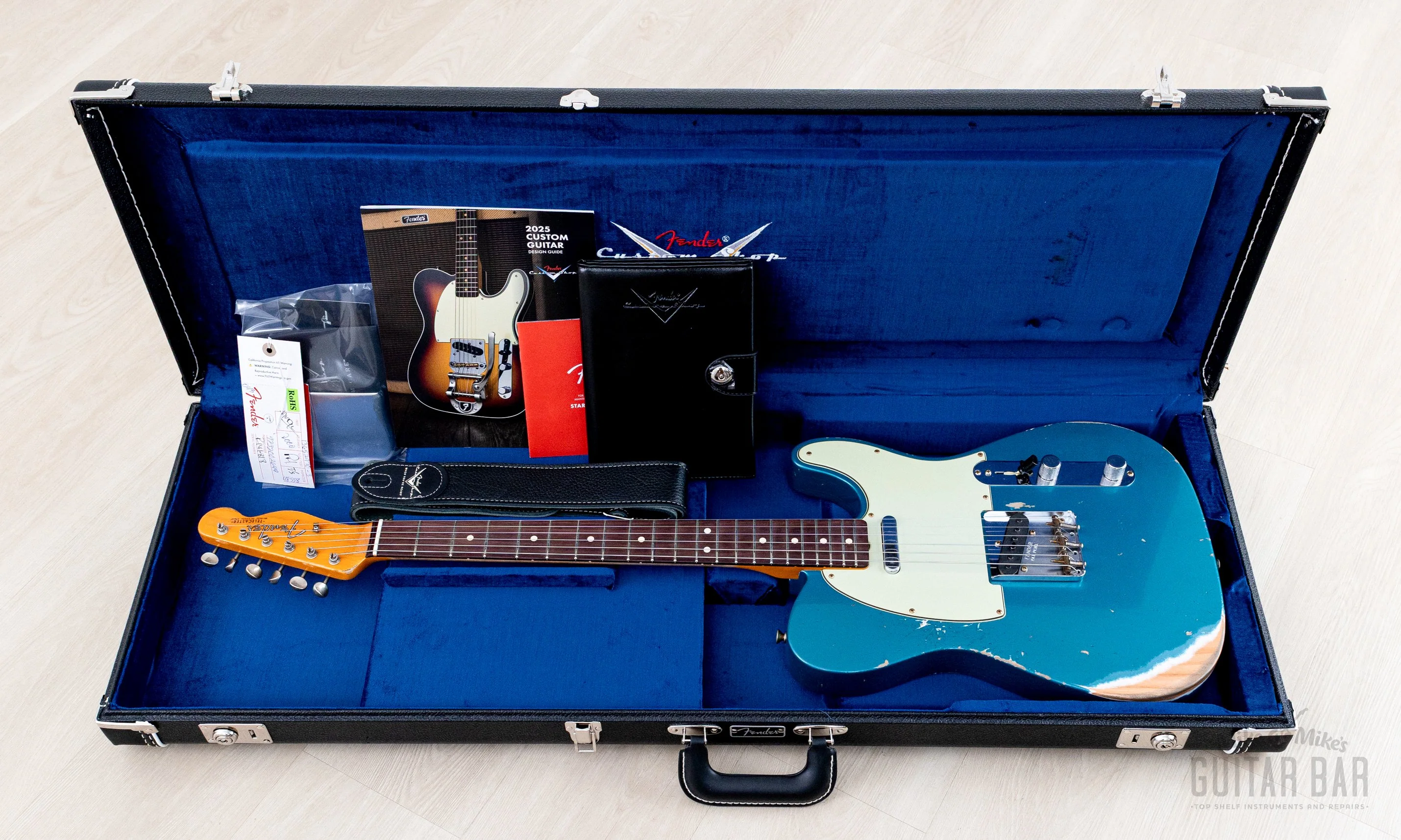 2025 Fender Custom Shop 1963 Telecaster Heavy Relic Ocean Turquoise w/ Case, CoA - Image 16