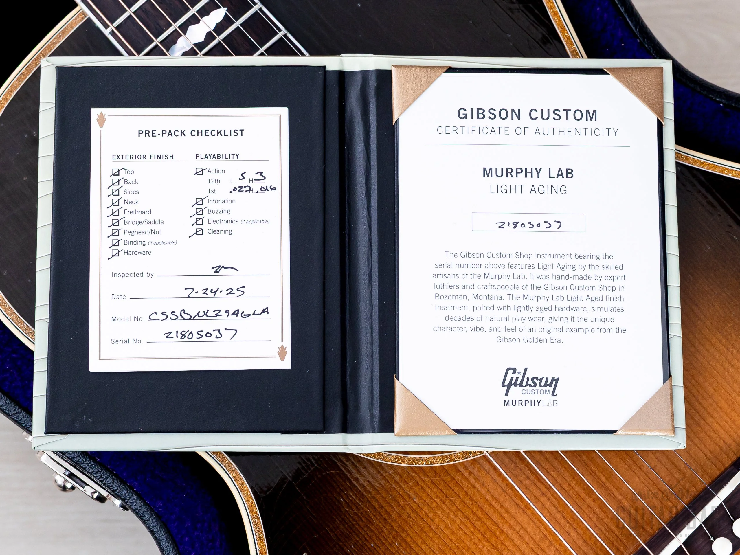2025 Gibson Custom 1929 Nick Lucas Special Murphy Lab Light Aged Argentine Grey, Mint w/ Case, CoA - Image 20