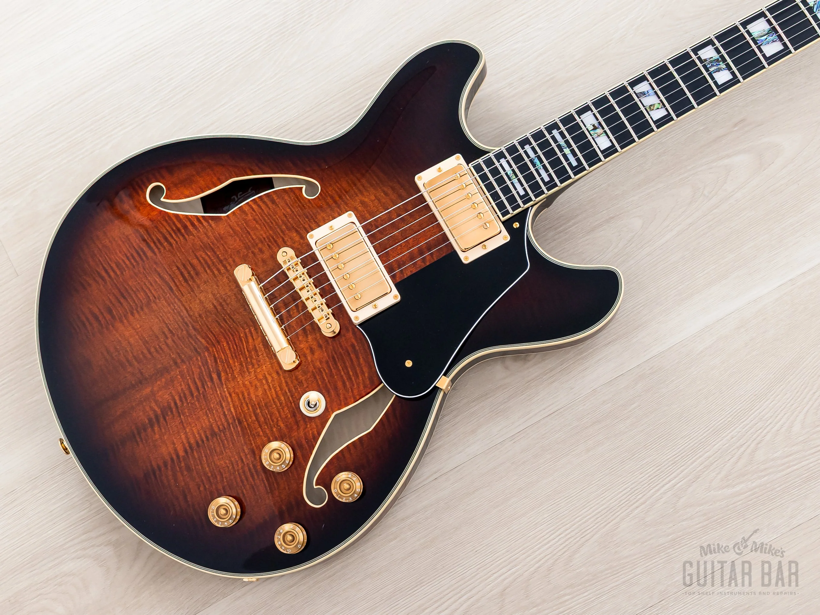 2025 Ibanez JSM100 John Scofield Signature Semi-Hollow Vintage Sunburst w/ Case, Tags