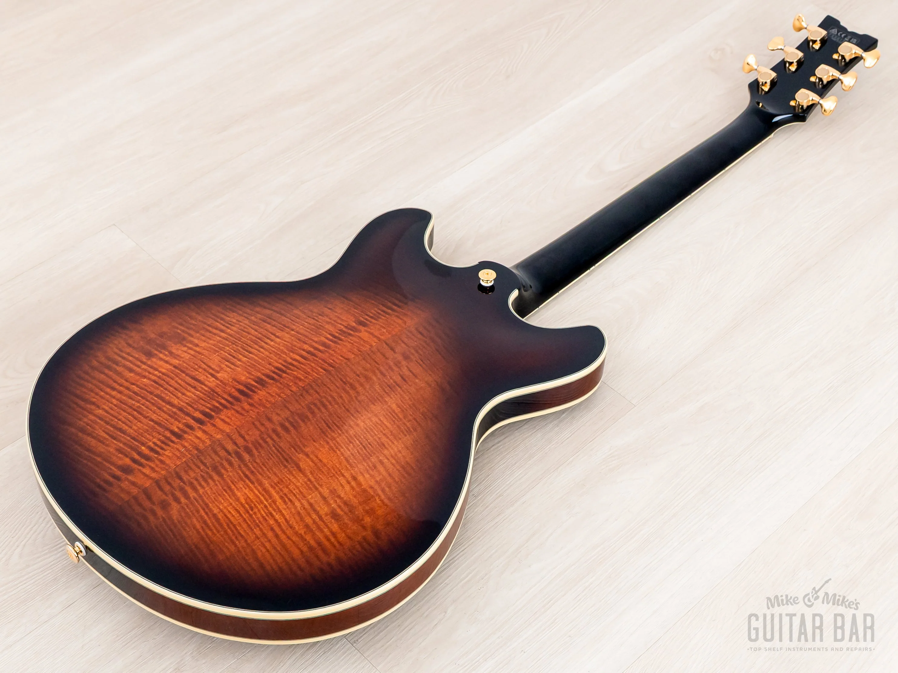 2025 Ibanez JSM100 John Scofield Signature Semi-Hollow Vintage Sunburst w/ Case, Tags - Image 14