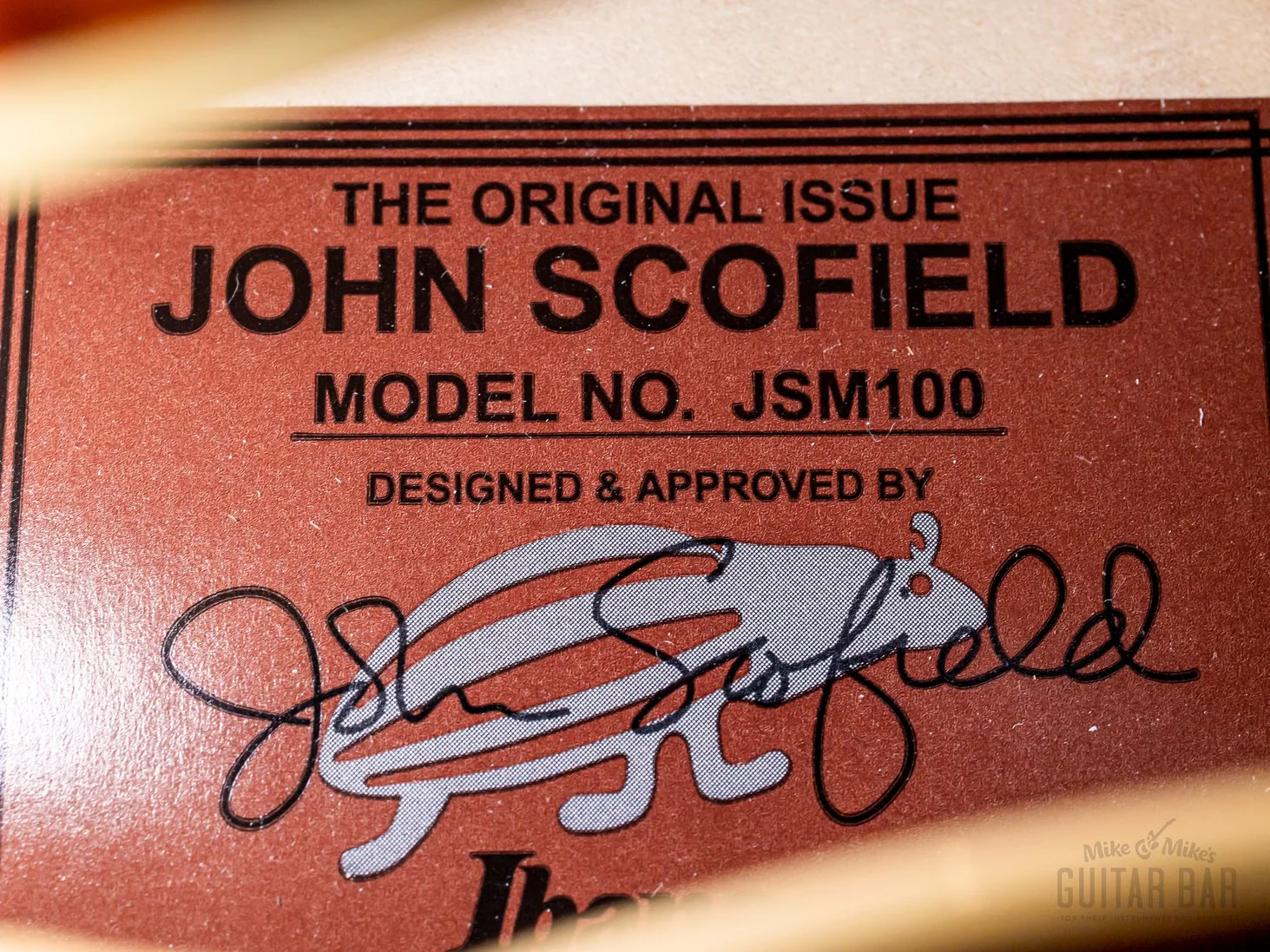 2025 Ibanez JSM100 John Scofield Signature Semi-Hollow Vintage Sunburst w/ Case, Tags - Image 6