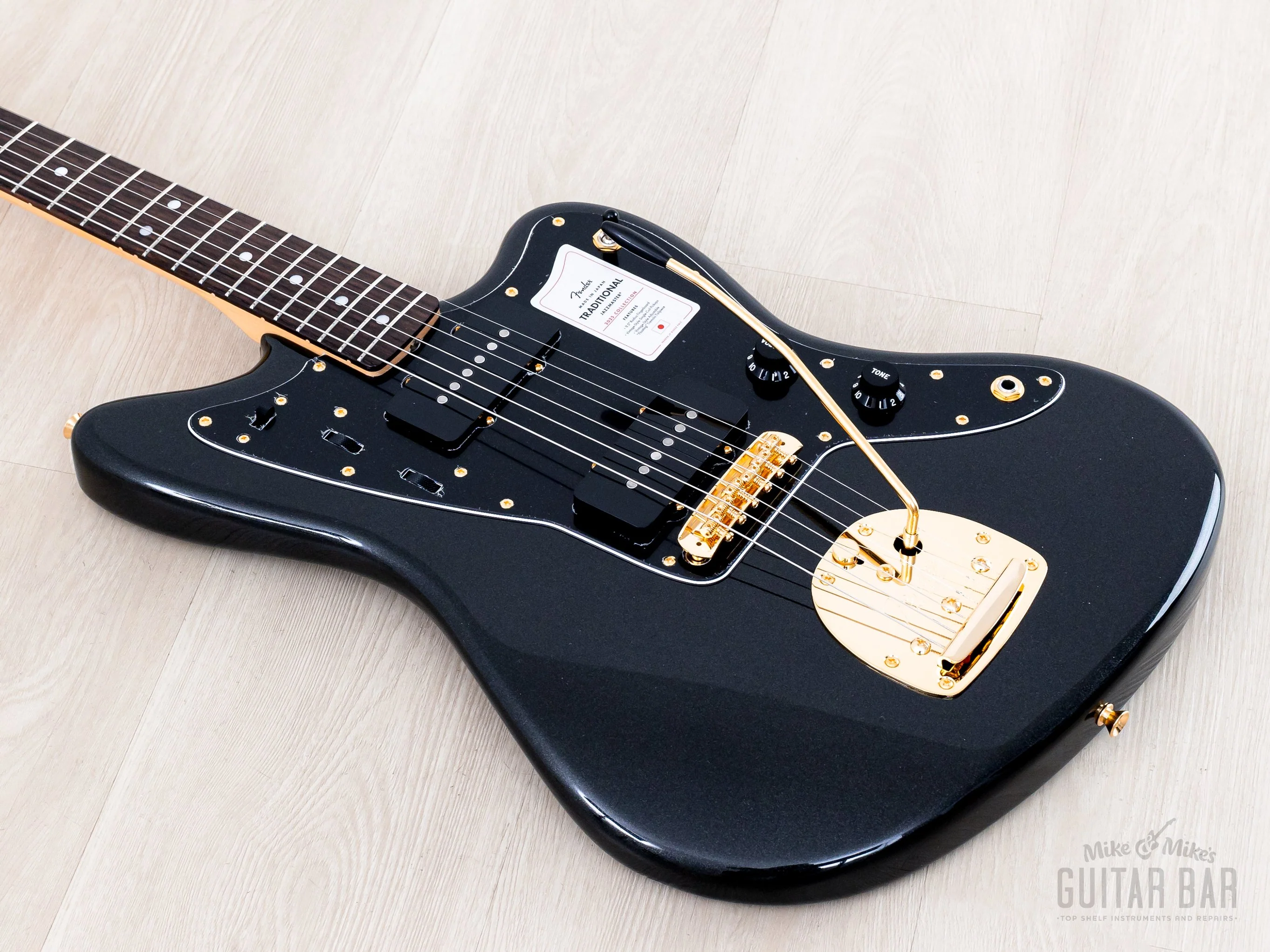 2026 Fender Limted Edition Traditional II 60s Jazzmaster Black Pearl + Headstock w/ Gold Hardware, Japan MIJ - Image 10