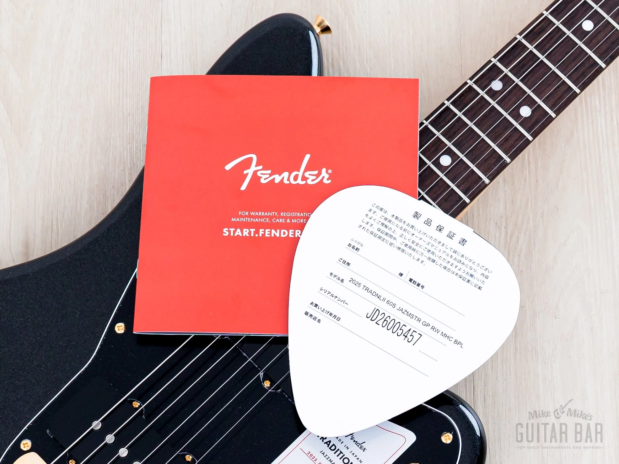 2026 Fender Limted Edition Traditional II 60s Jazzmaster Black Pearl + Headstock w/ Gold Hardware, Japan MIJ - Image 16