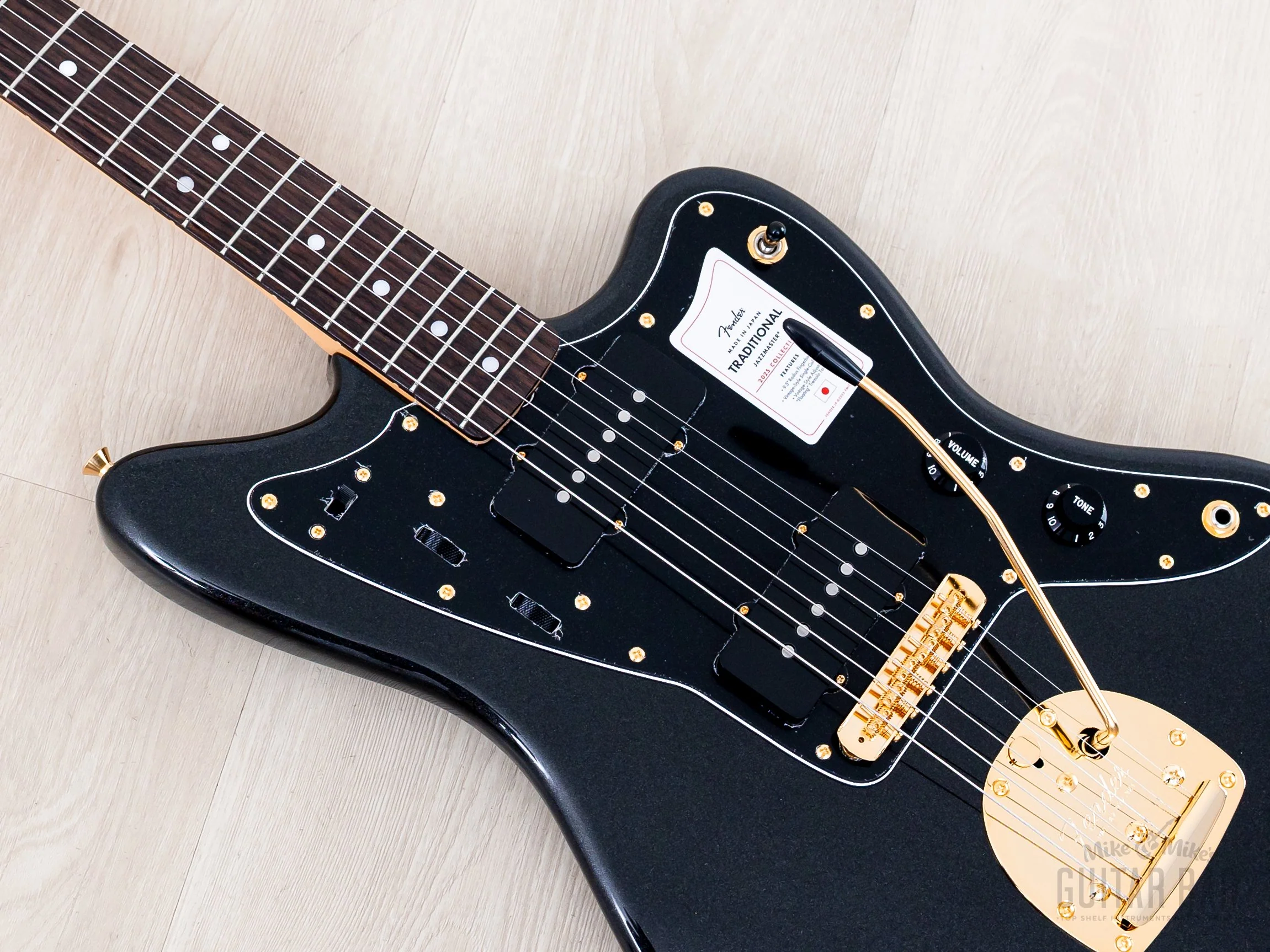 2026 Fender Limted Edition Traditional II 60s Jazzmaster Black Pearl + Headstock w/ Gold Hardware, Japan MIJ - Image 7